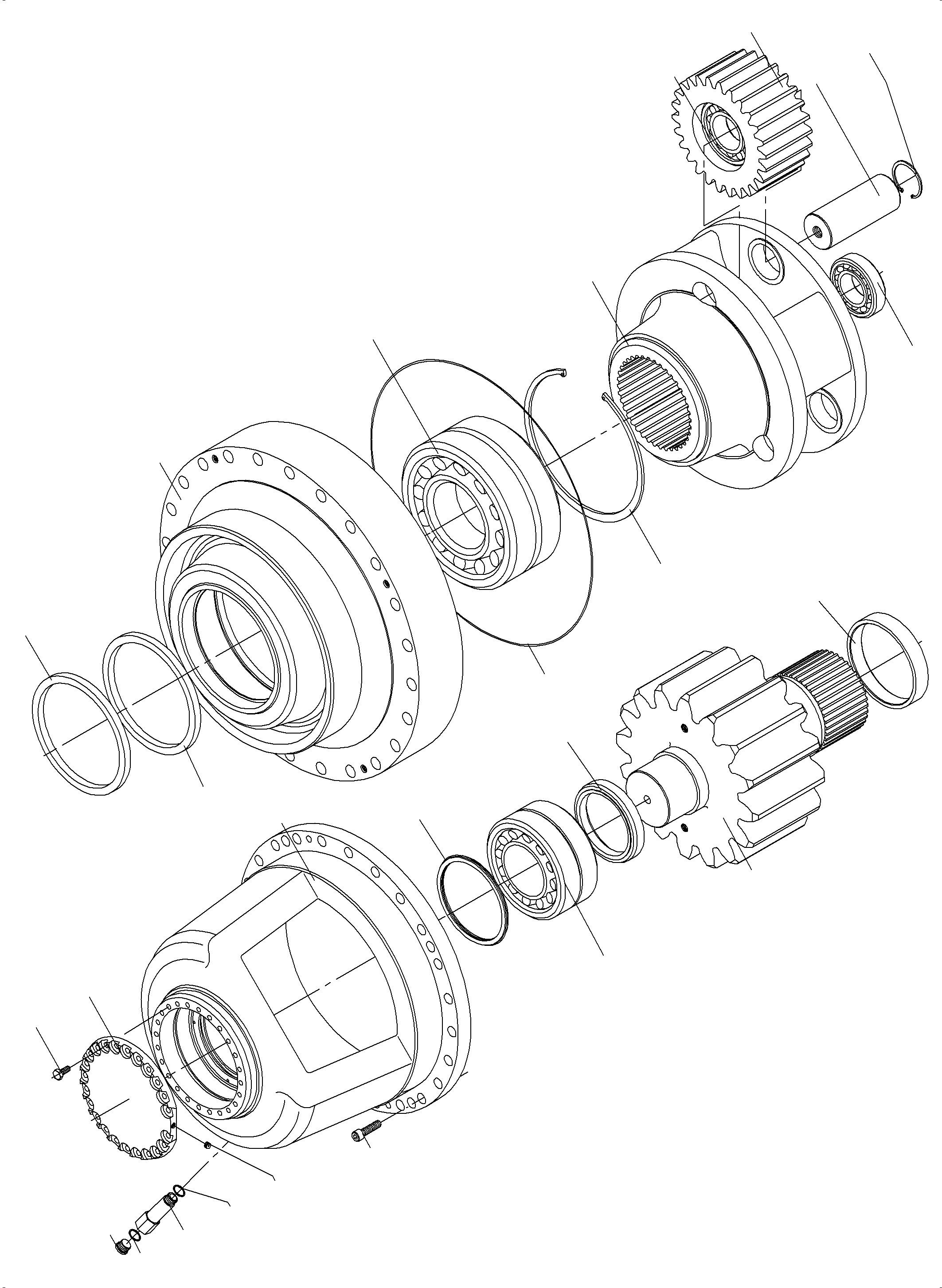 Komatsu parts book diagram for PC5500-6 S/N 15056: SLEW GEAR