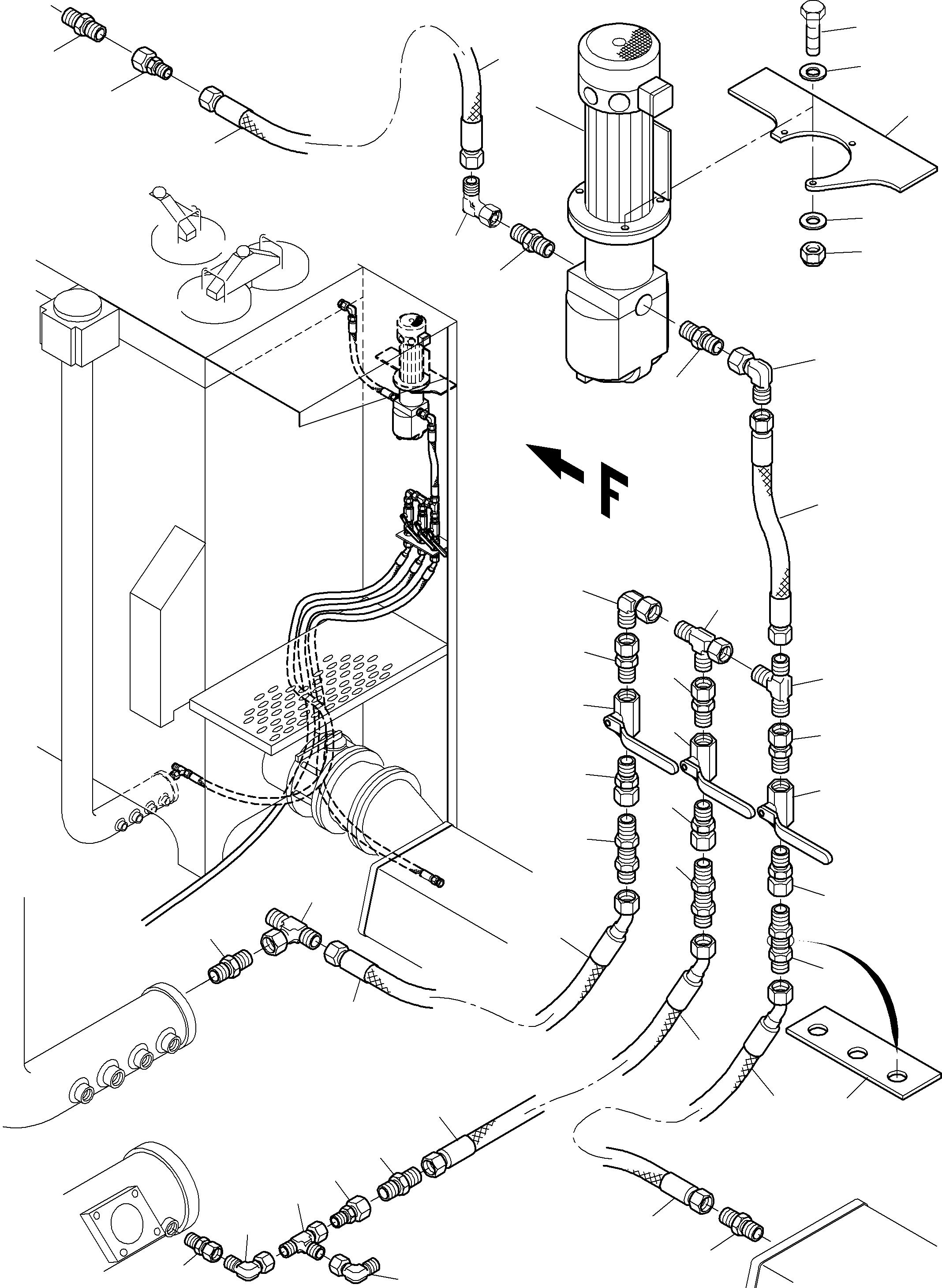 Komatsu parts book diagram for PC5500-6 S/N 15056: INSTALLATION - TRANSFUSING PUMP