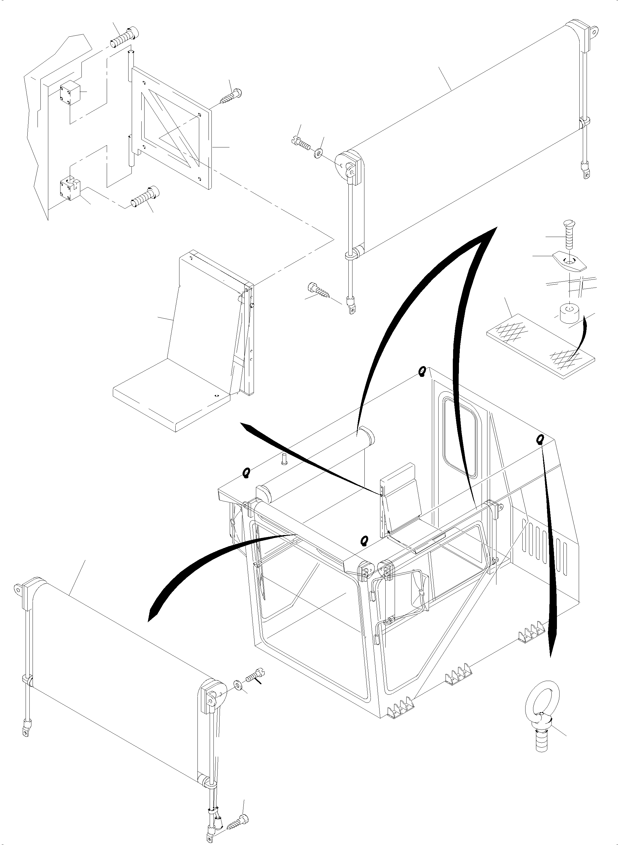 Komatsu parts book diagram for PC5500-6 S/N 15056: OPERATOR'S CAB