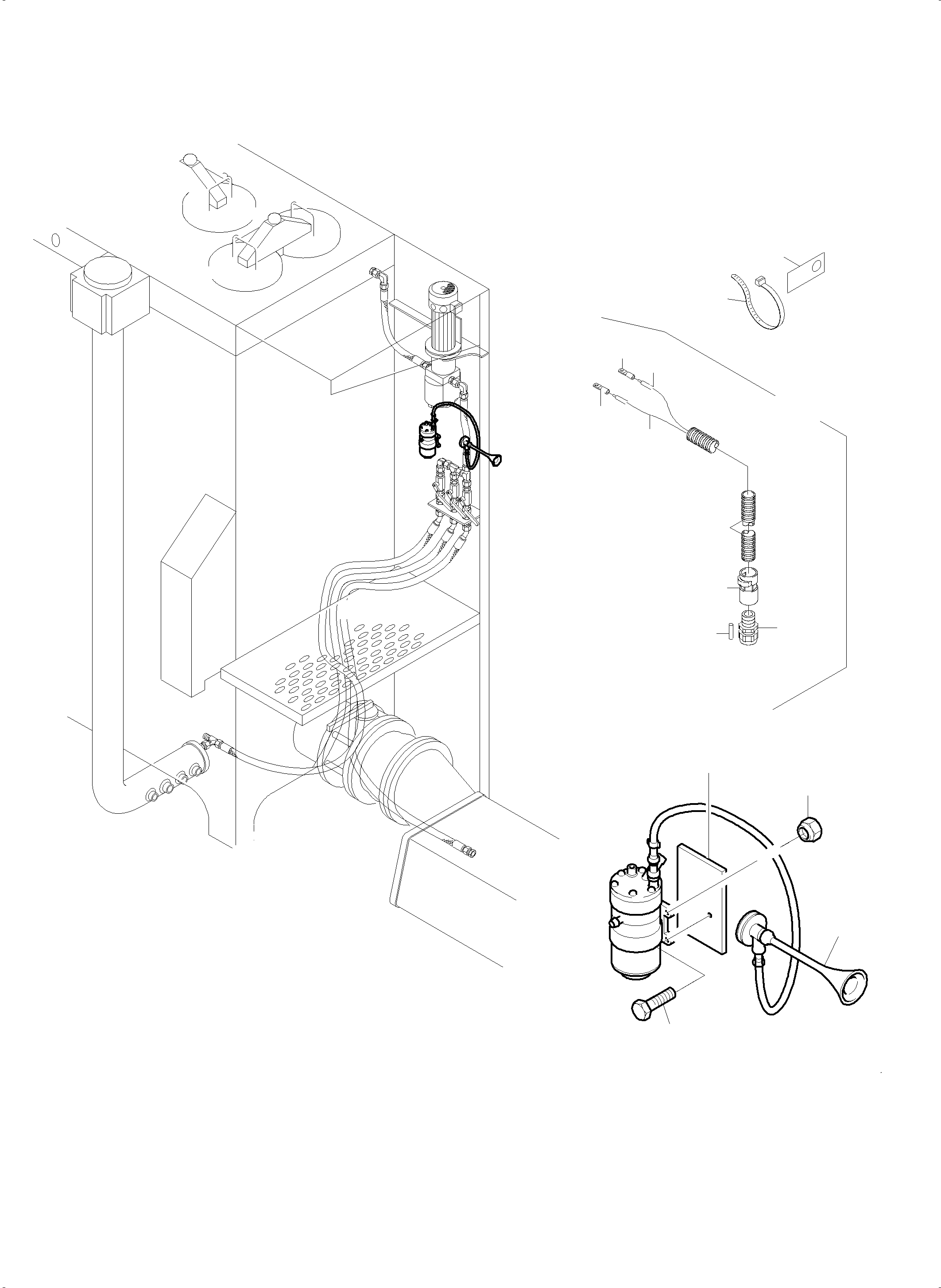 Komatsu parts book diagram for PC5500-6 S/N 15056: MOUNTING HORN, ADDITIONAL