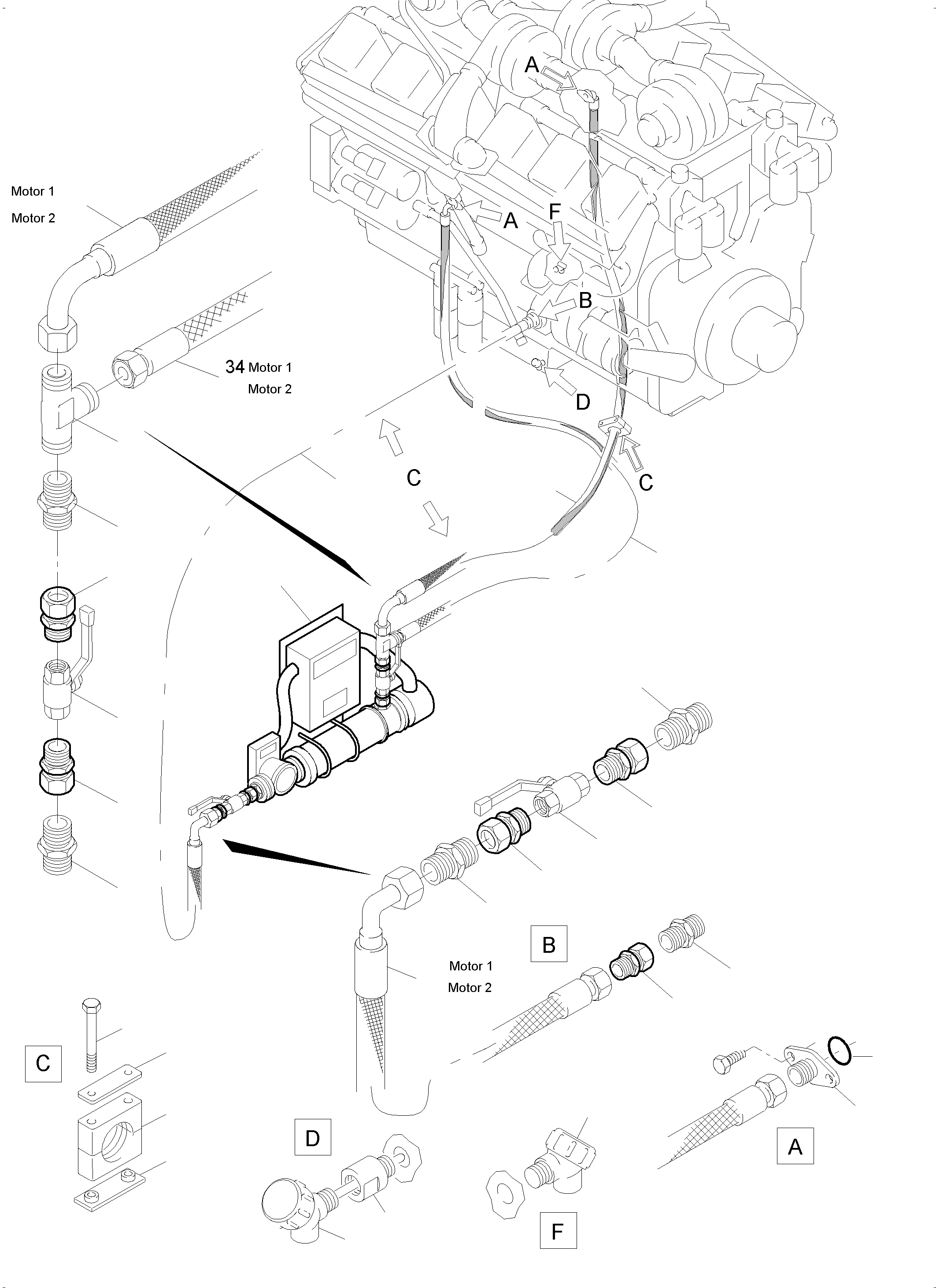 Komatsu parts book diagram for PC5500-6 S/N 15056: TEMPERATURE CONDITIONING