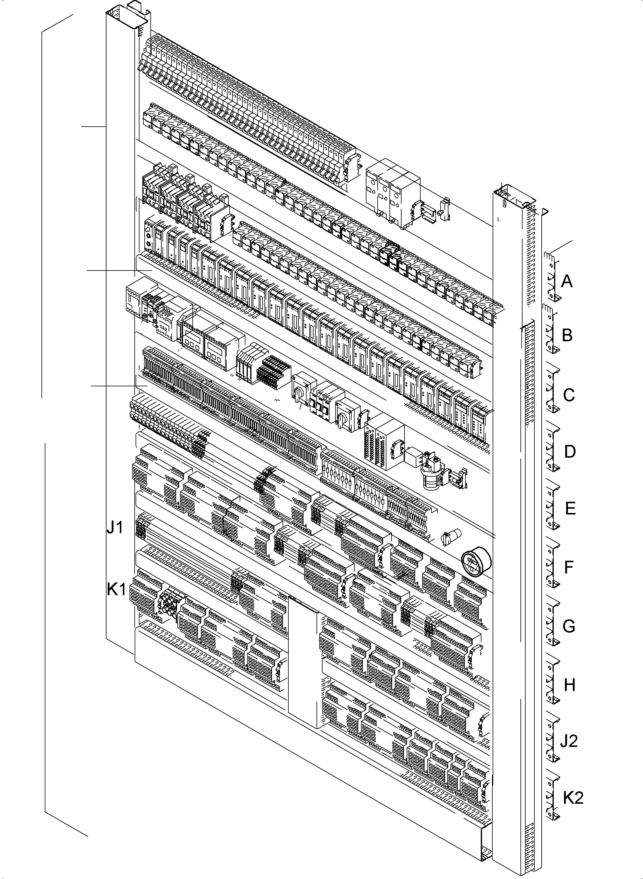 Komatsu parts book diagram for PC5500-6 S/N 15056: SWITCH FRAMING X2 (TEMPERATURE CONDITIONING)