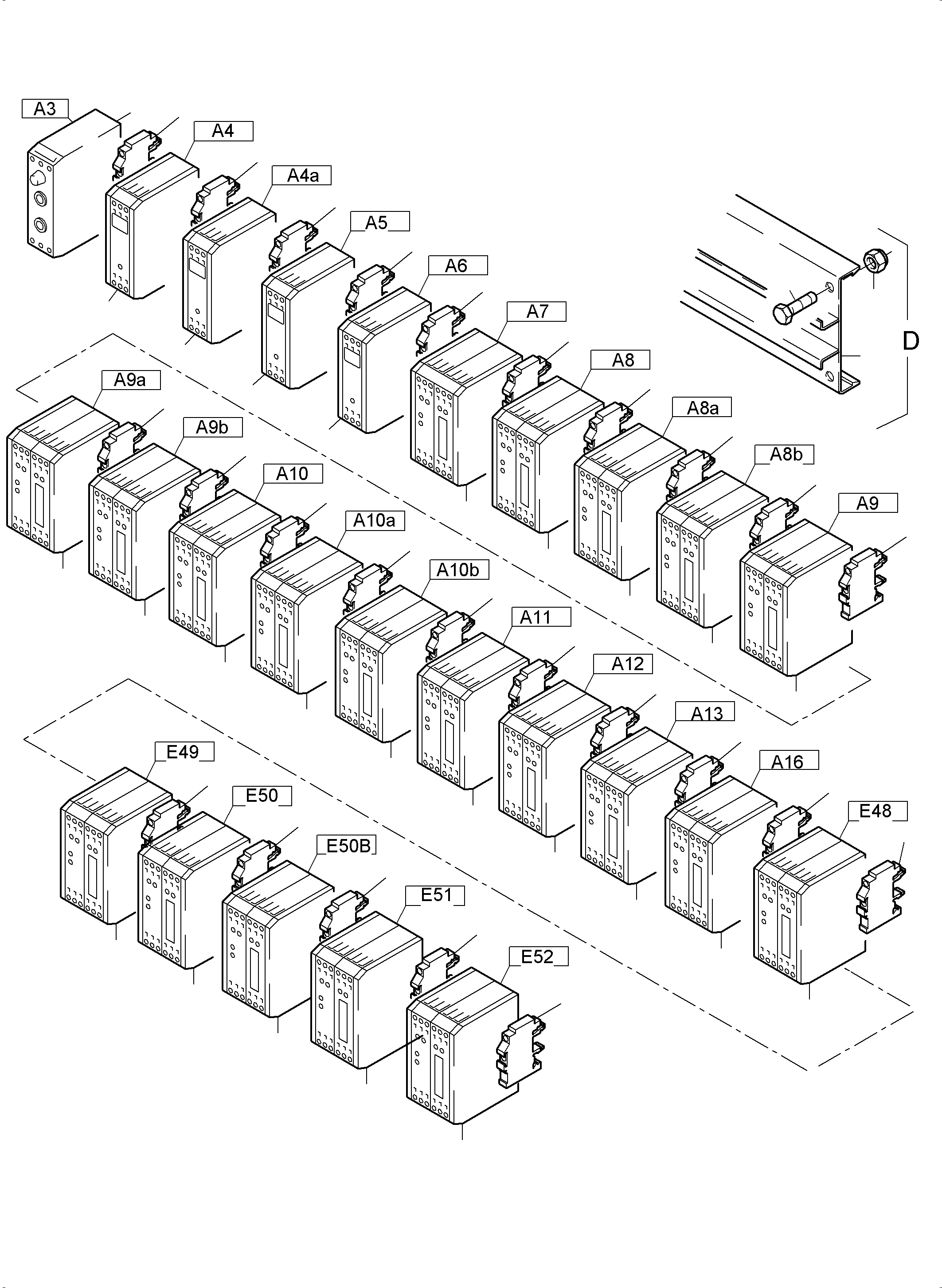 Komatsu parts book diagram for PC5500-6 S/N 15056: SWITCH FRAMING X2 (TEMPERATURE CONDITIONING)