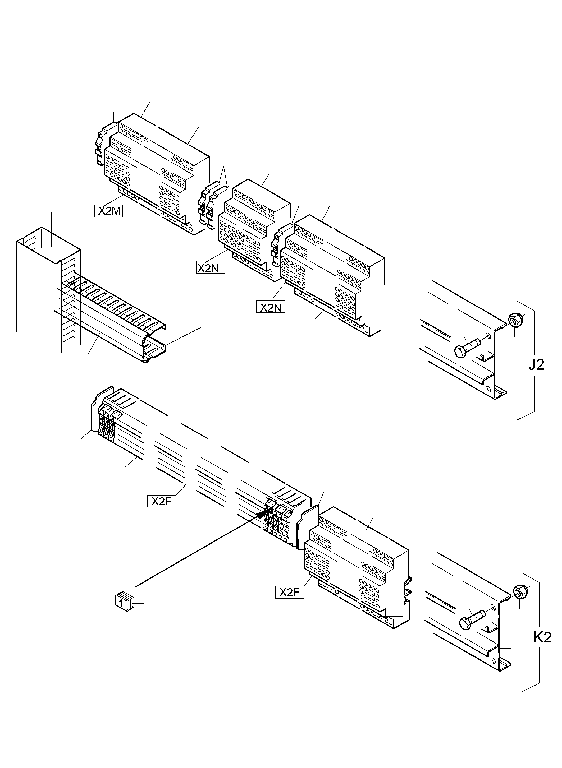 Komatsu parts book diagram for PC5500-6 S/N 15056: SWITCH FRAMING X2 (TEMPERATURE CONDITIONING)