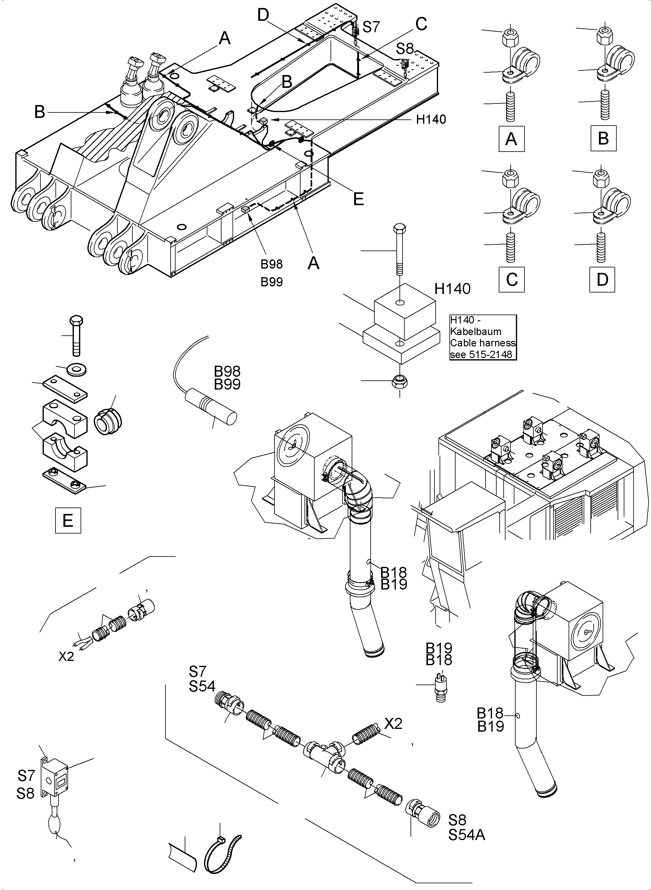 Excavators Mining Komatsu / PC5500-6 S/N 15057(g15057) / Elect. Parts - Motor, Movem. Signal and Sprocket Sensor(515-2152h : 515-2152h)