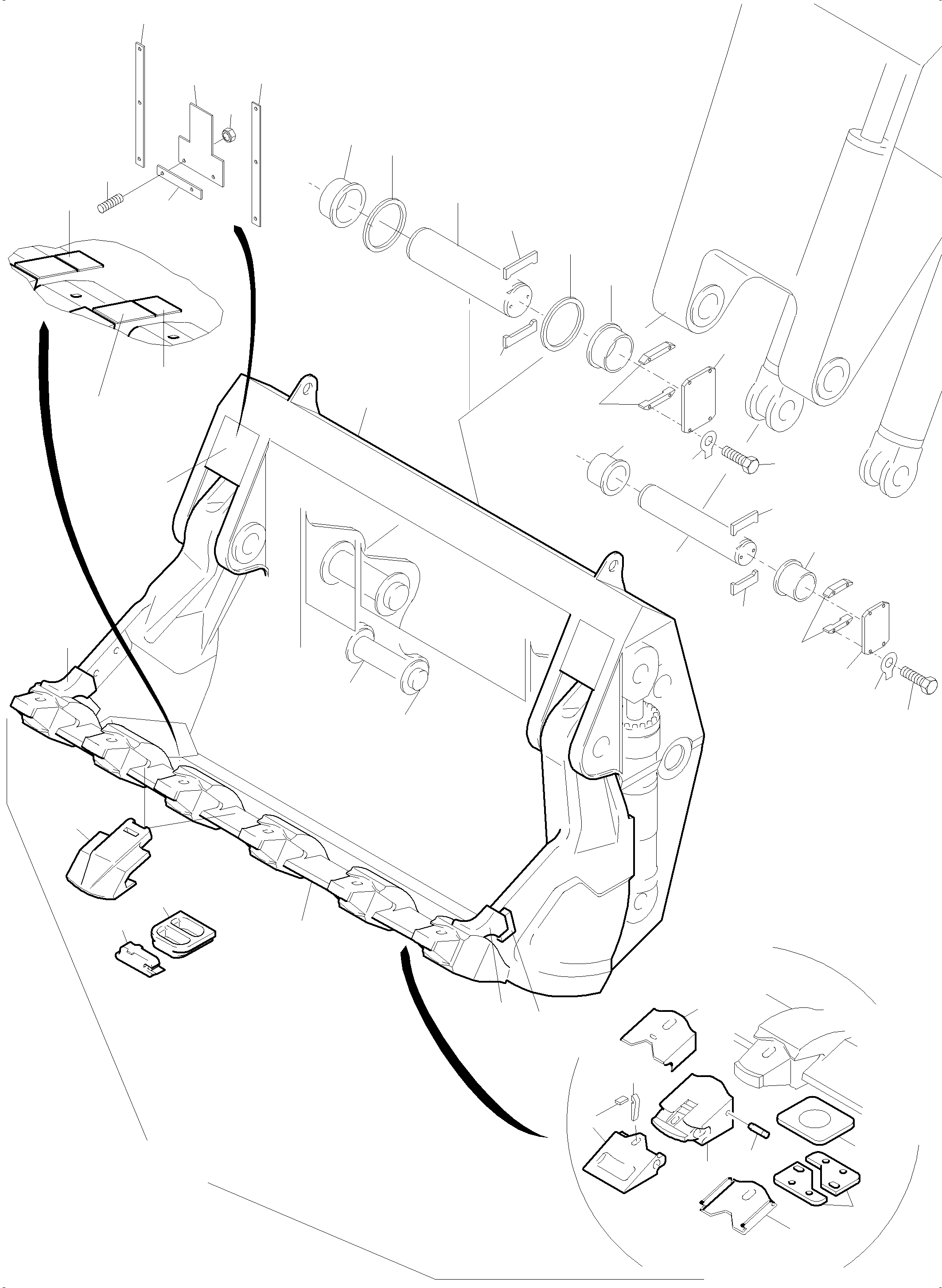 Excavators Mining Komatsu / PC5500-6 S/N 15058(g15058) / Bullclam Bucket 28.0 cbm (Cast lip WP4)(515-5008b1 : 515-5008b1)