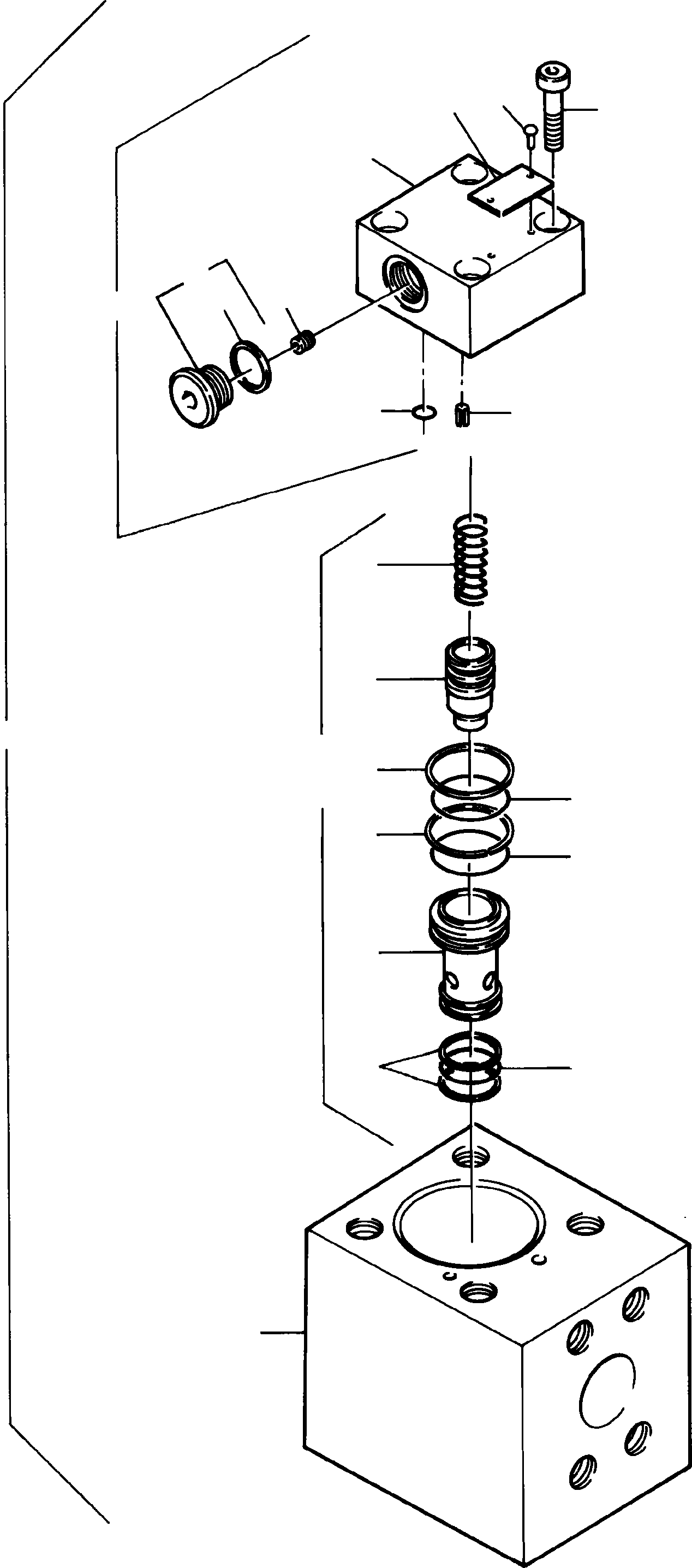 Komatsu parts book diagram for PC5500-6E S/N 15060: NON-RETURN VALVE