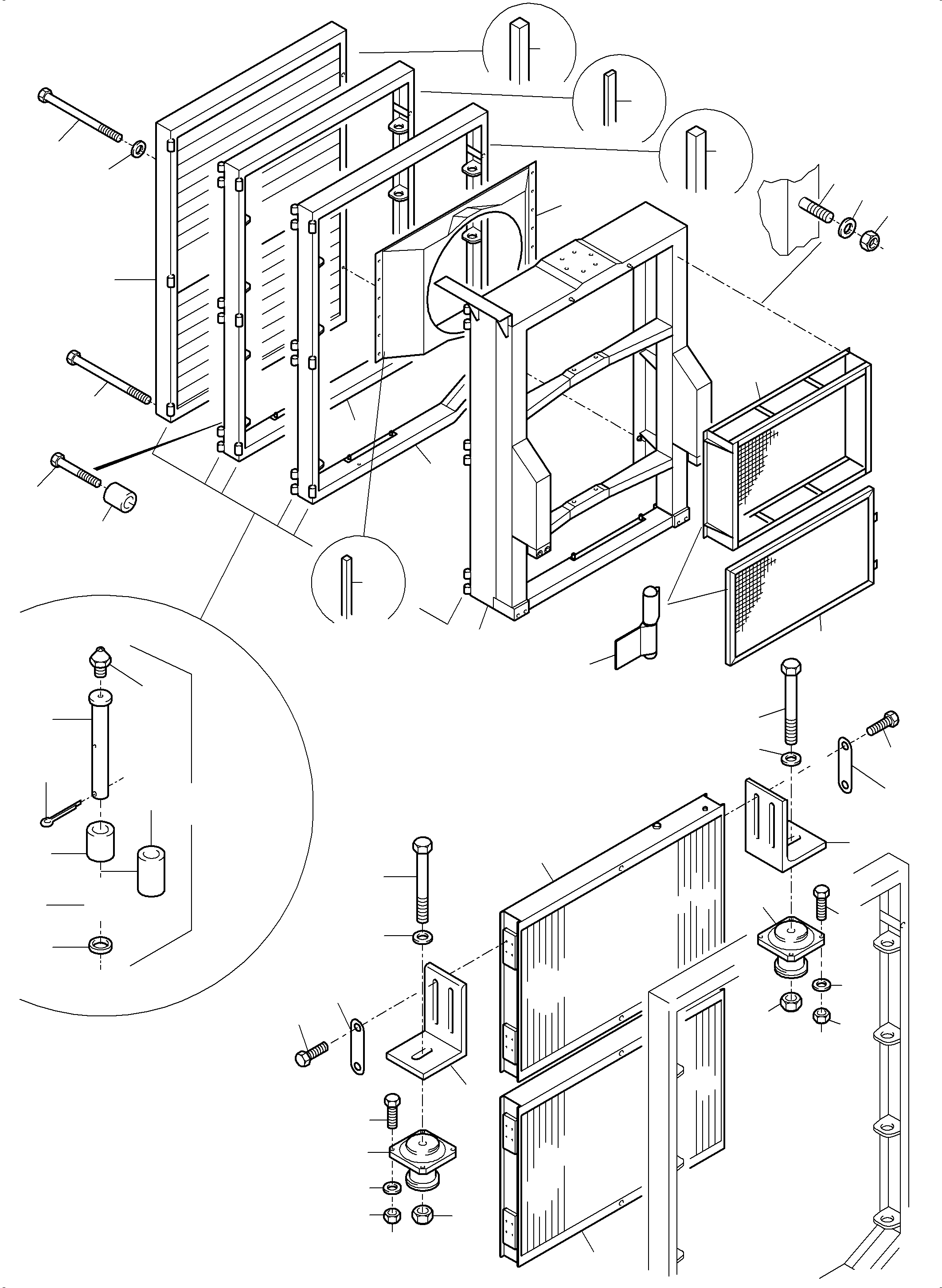 Komatsu parts book diagram for PC5500-6E S/N 15060: OIL COOLER SYSTEM