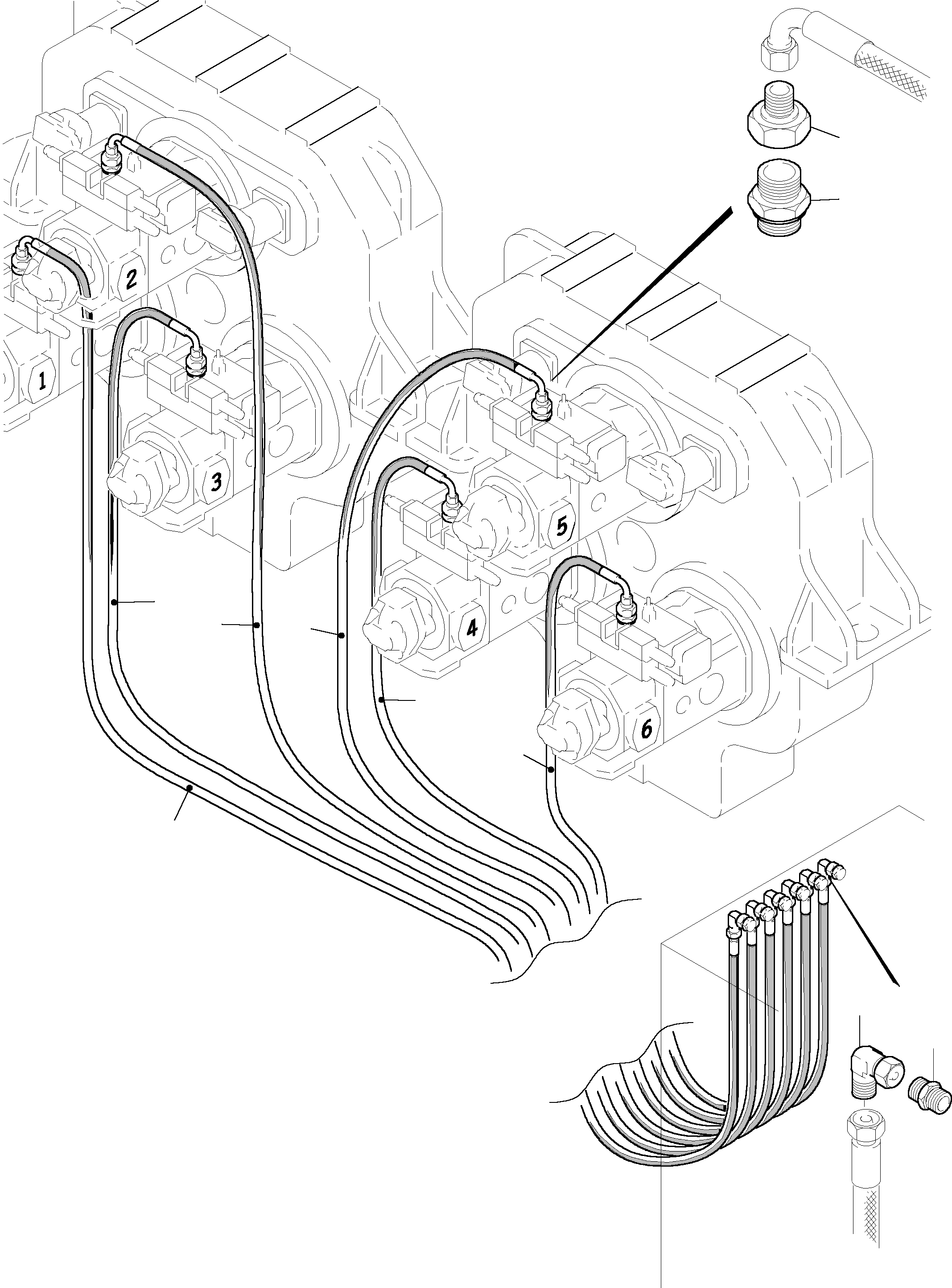 Komatsu parts book diagram for PC5500-6E S/N 15060: MAIN PUMP CONTROL