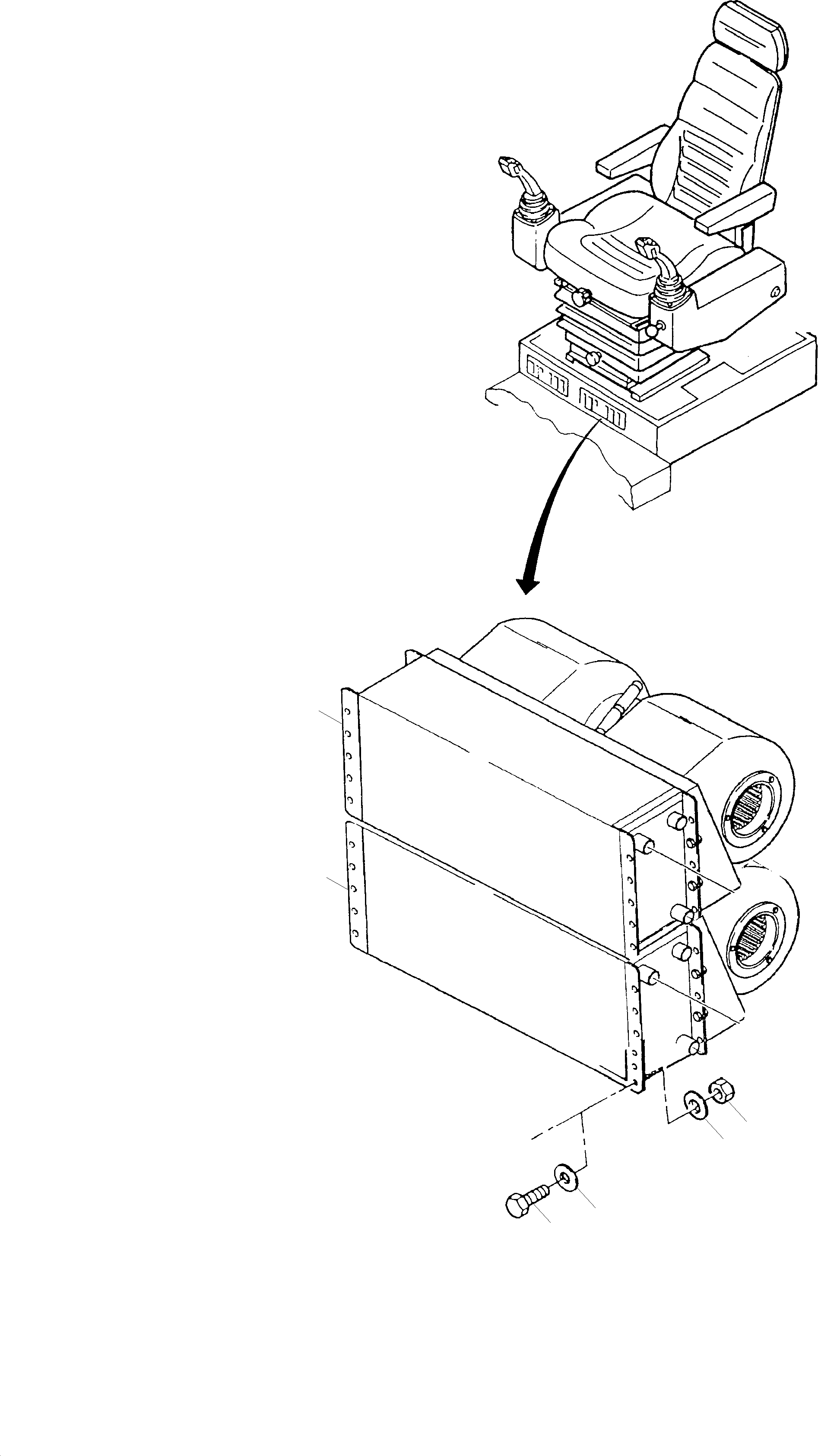 Komatsu parts book diagram for PC5500-6E S/N 15060: ELECTRIC HEATER