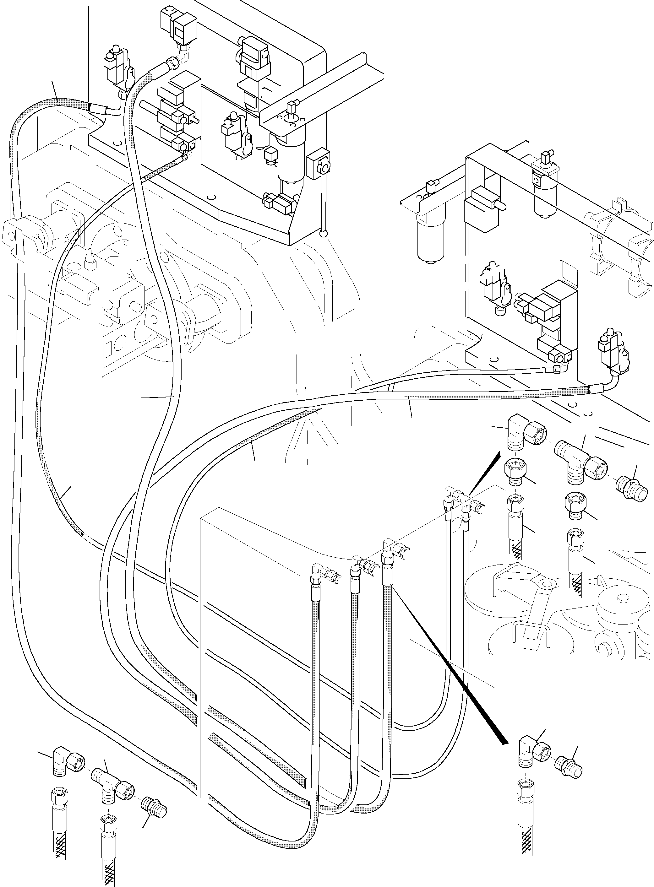 Komatsu parts book diagram for PC5500-6E S/N 15060: TANK LINES, CONTROL,-AND FILTER PLATES