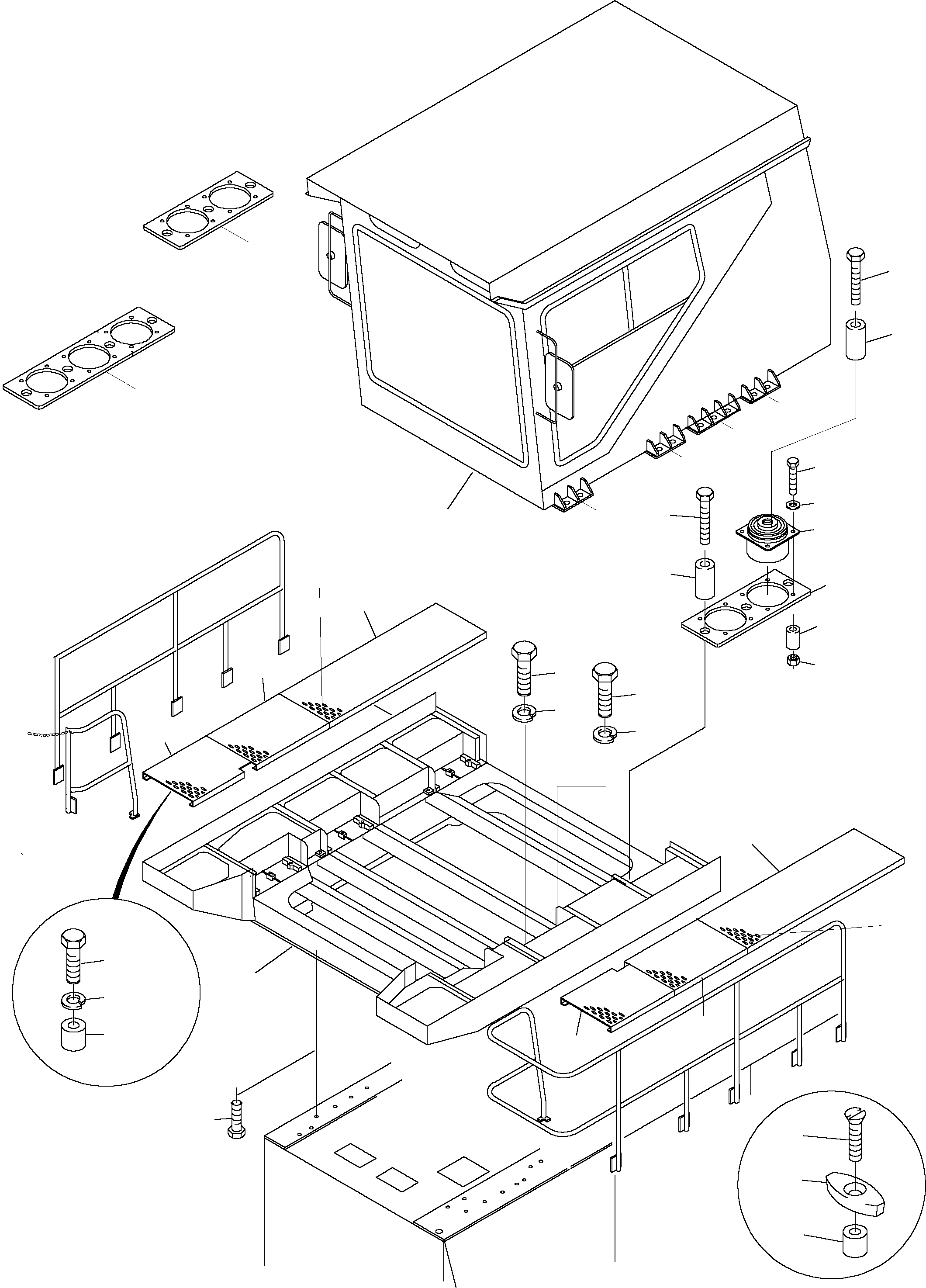 Komatsu parts book diagram for PC5500-6E S/N 15060: OPERATORґS CAB ARR.