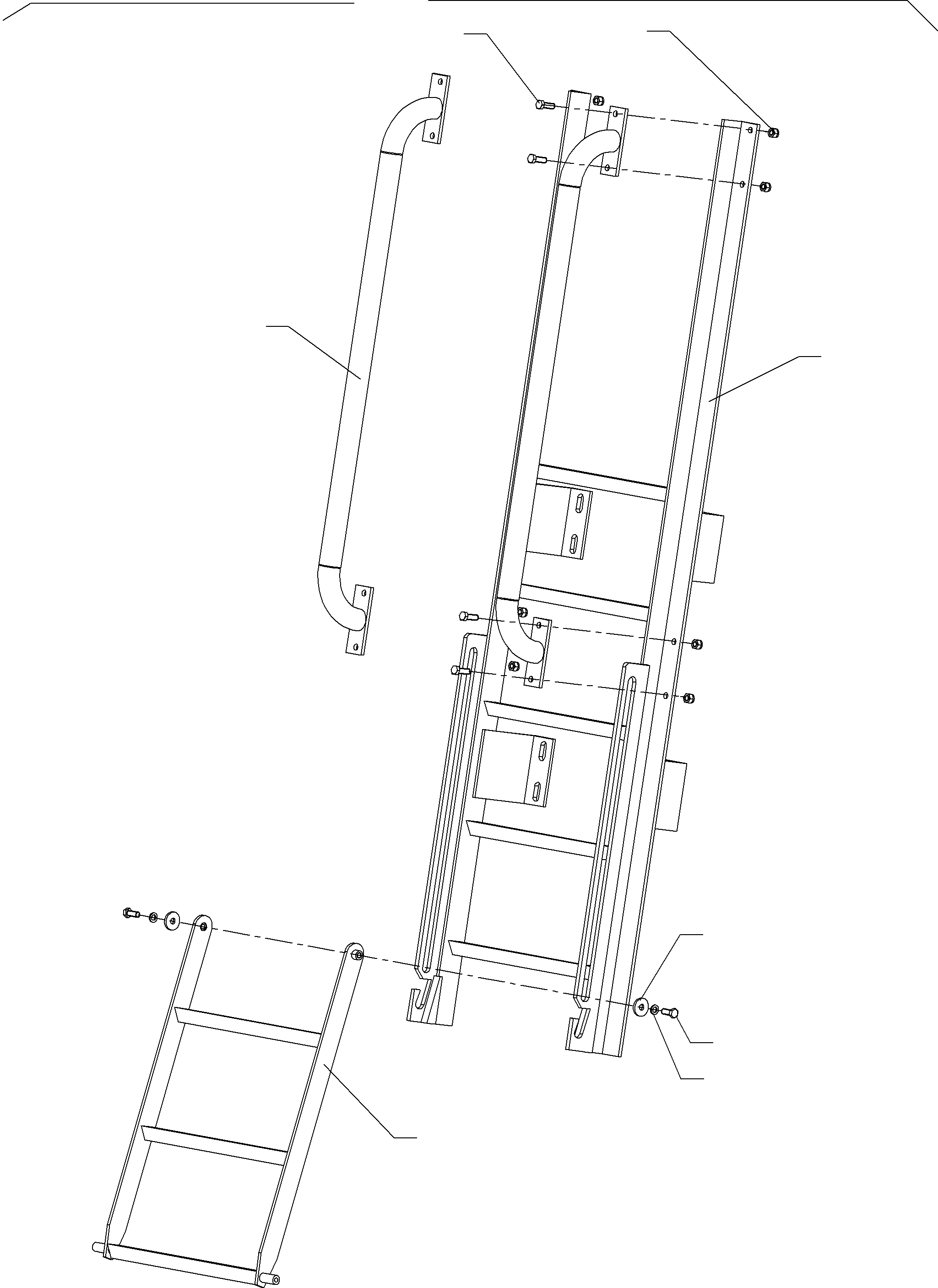 Komatsu parts book diagram for PC5500-6E S/N 15060: LADDER