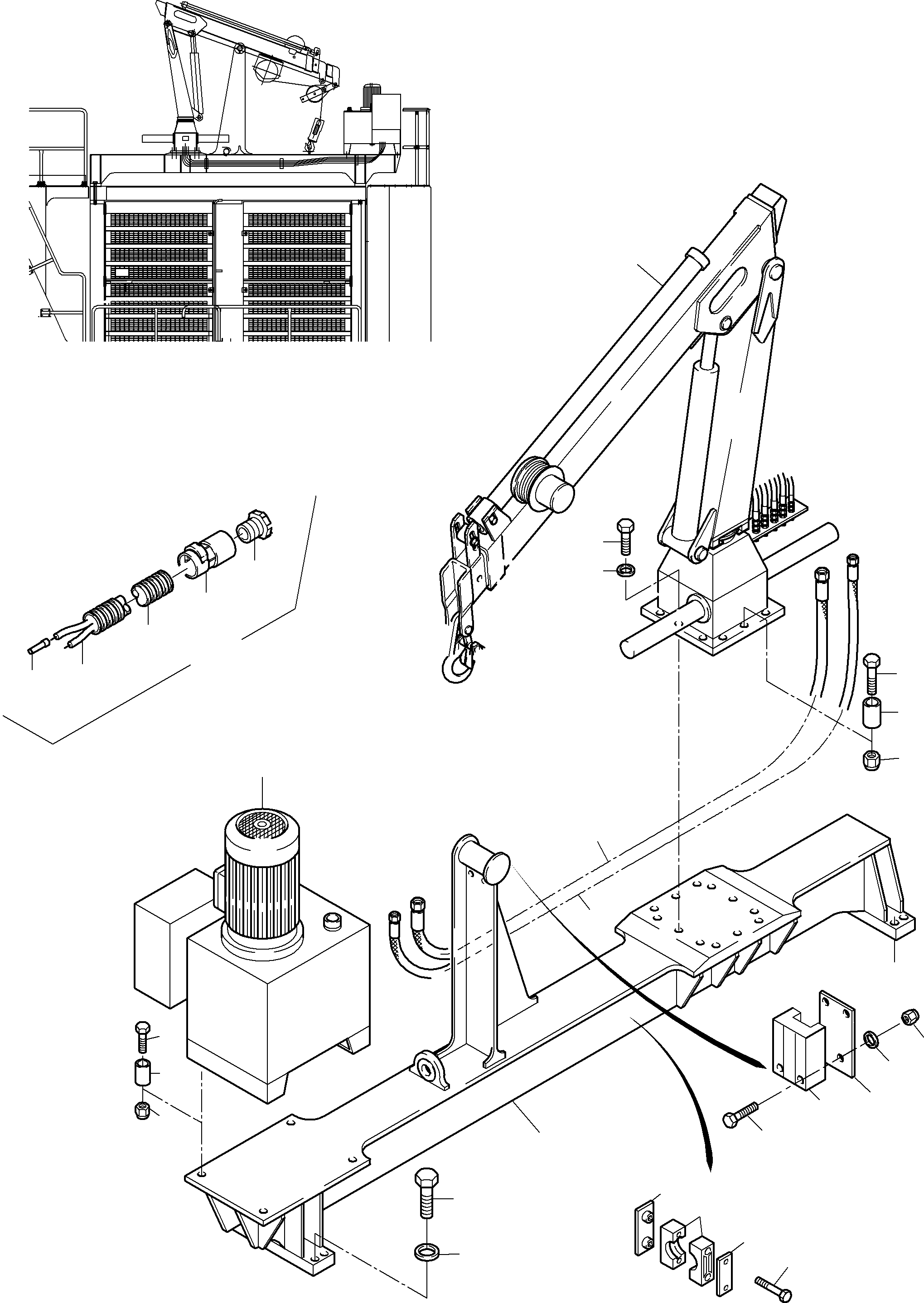 Komatsu parts book diagram for PC5500-6E S/N 15060: SLEWING CRANE MOUNTING