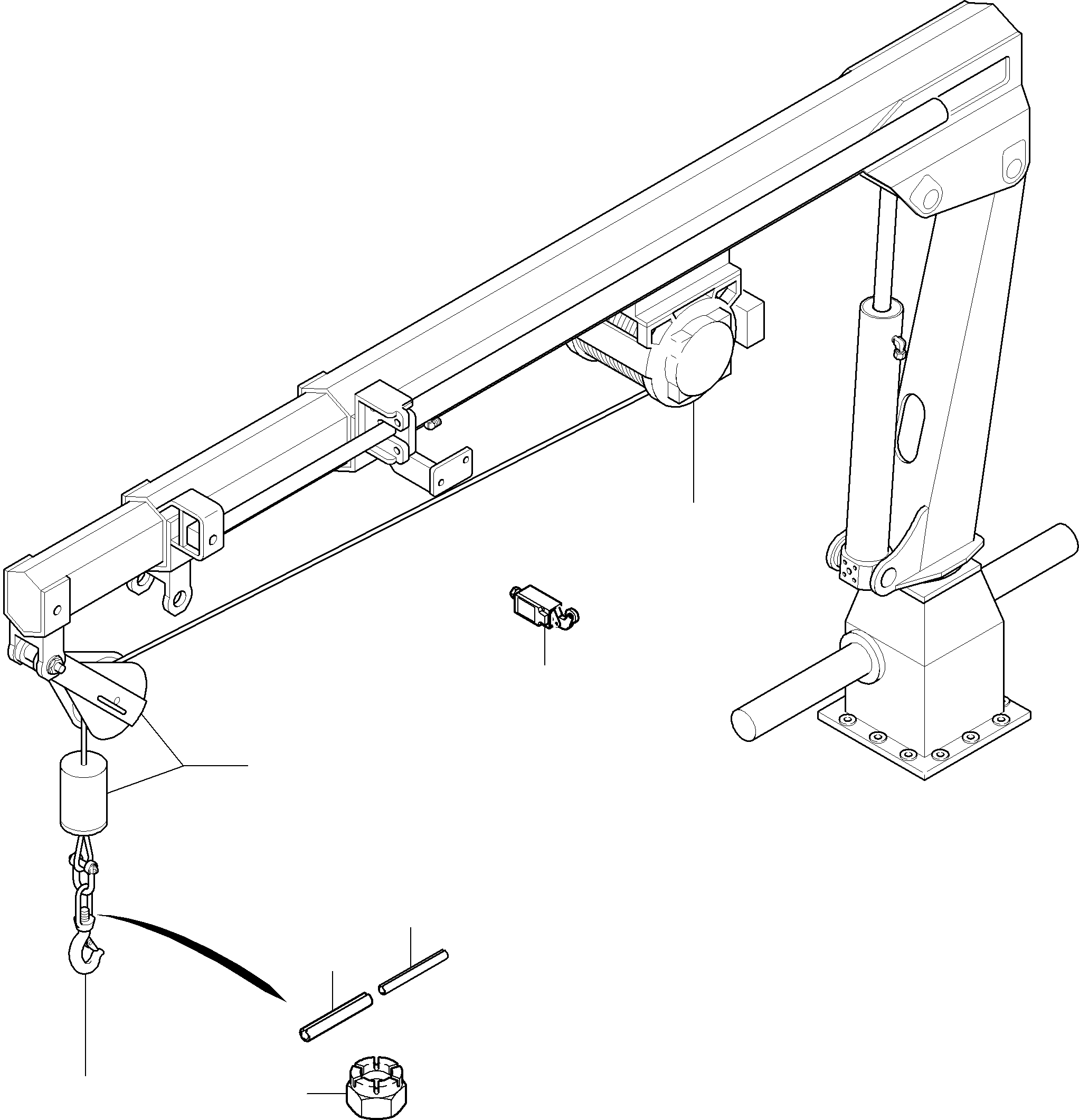 Komatsu parts book diagram for PC5500-6E S/N 15060: SERVICE CRANE