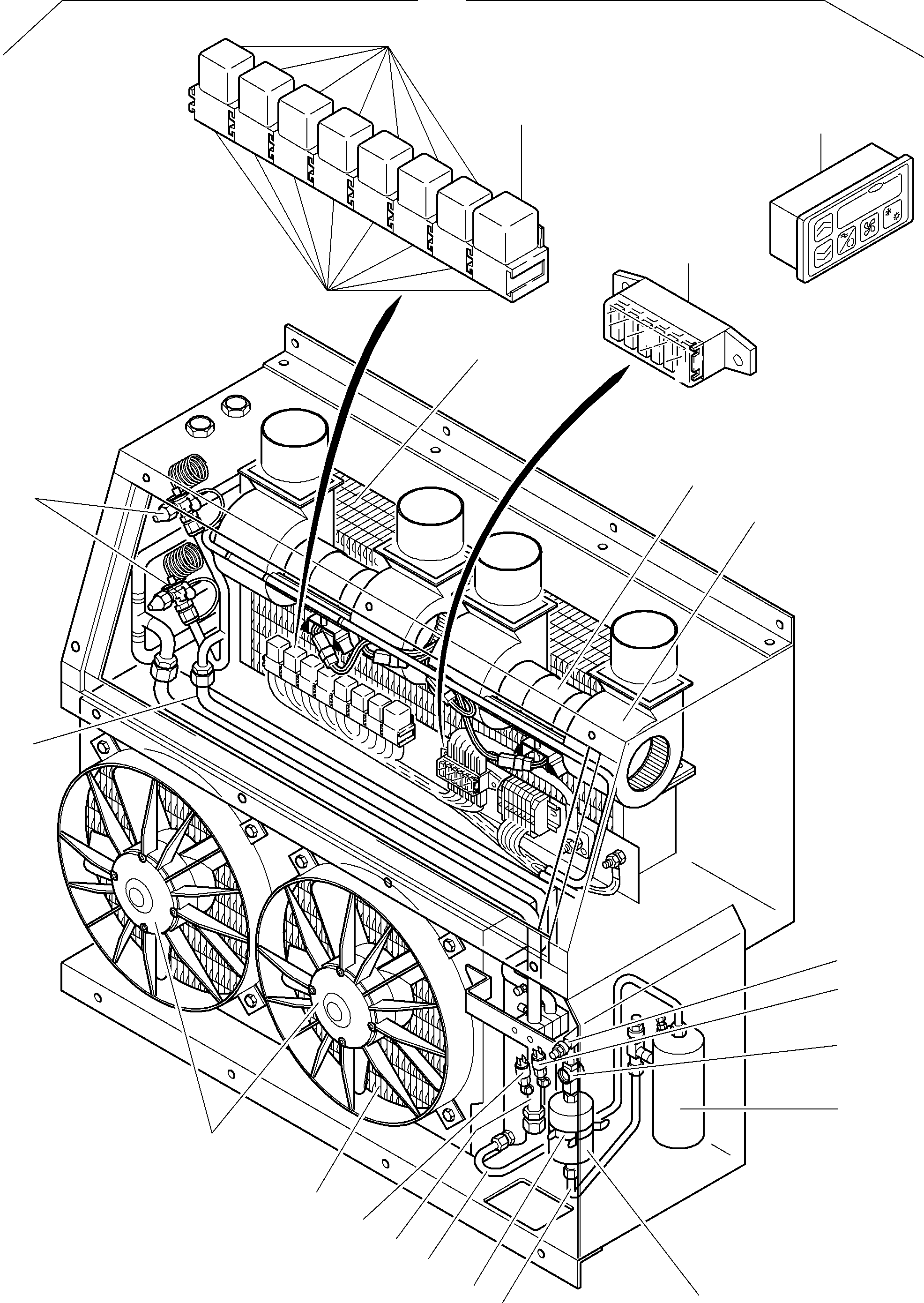 Komatsu parts book diagram for PC5500-6E S/N 15060: AIR CONDITIONING UNIT