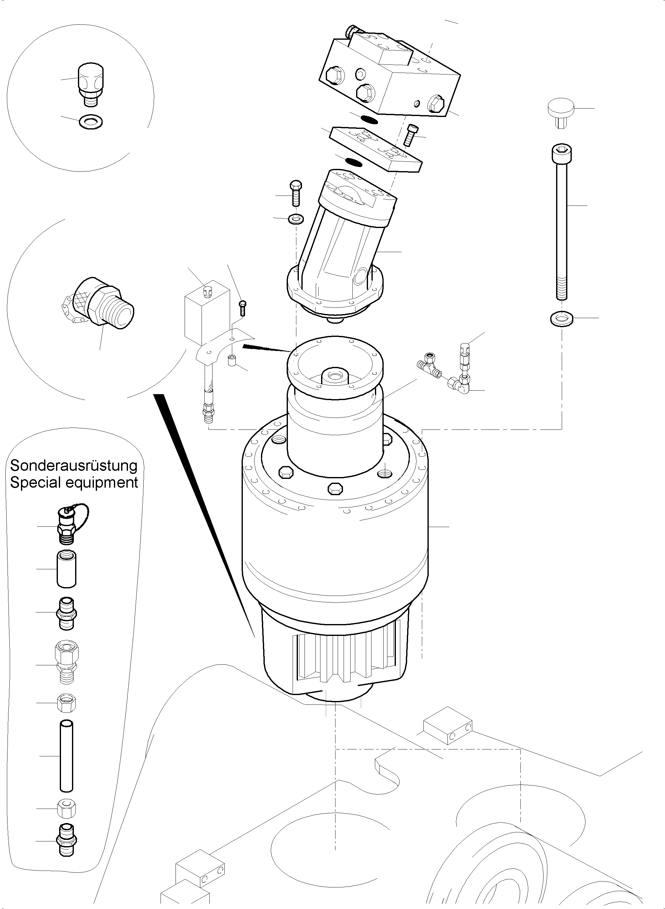 Komatsu parts book diagram for PC5500-6E S/N 15060: SLEW GEAR ARR.