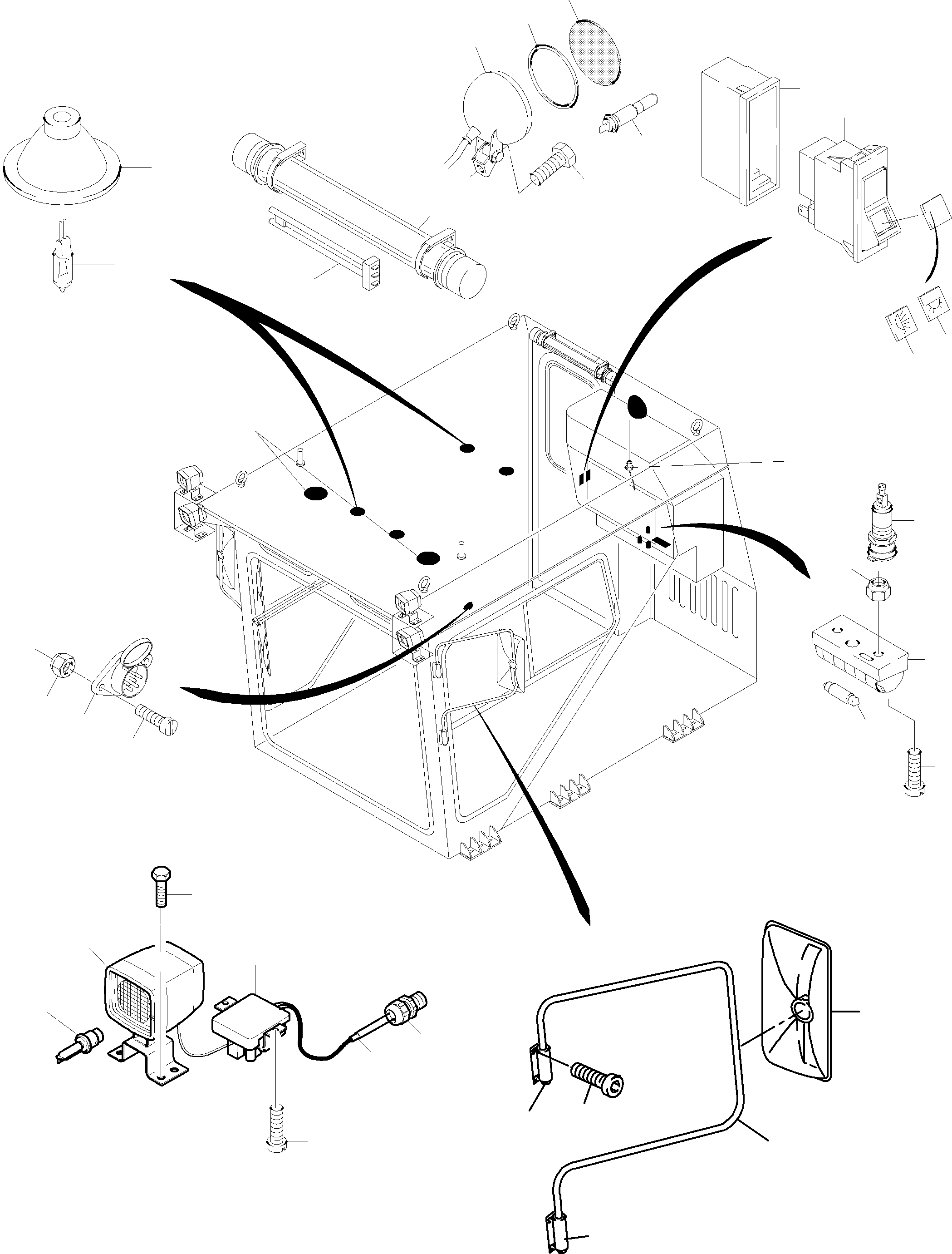 Komatsu parts book diagram for PC5500-6E S/N 15060: OPERATOR'S CAB