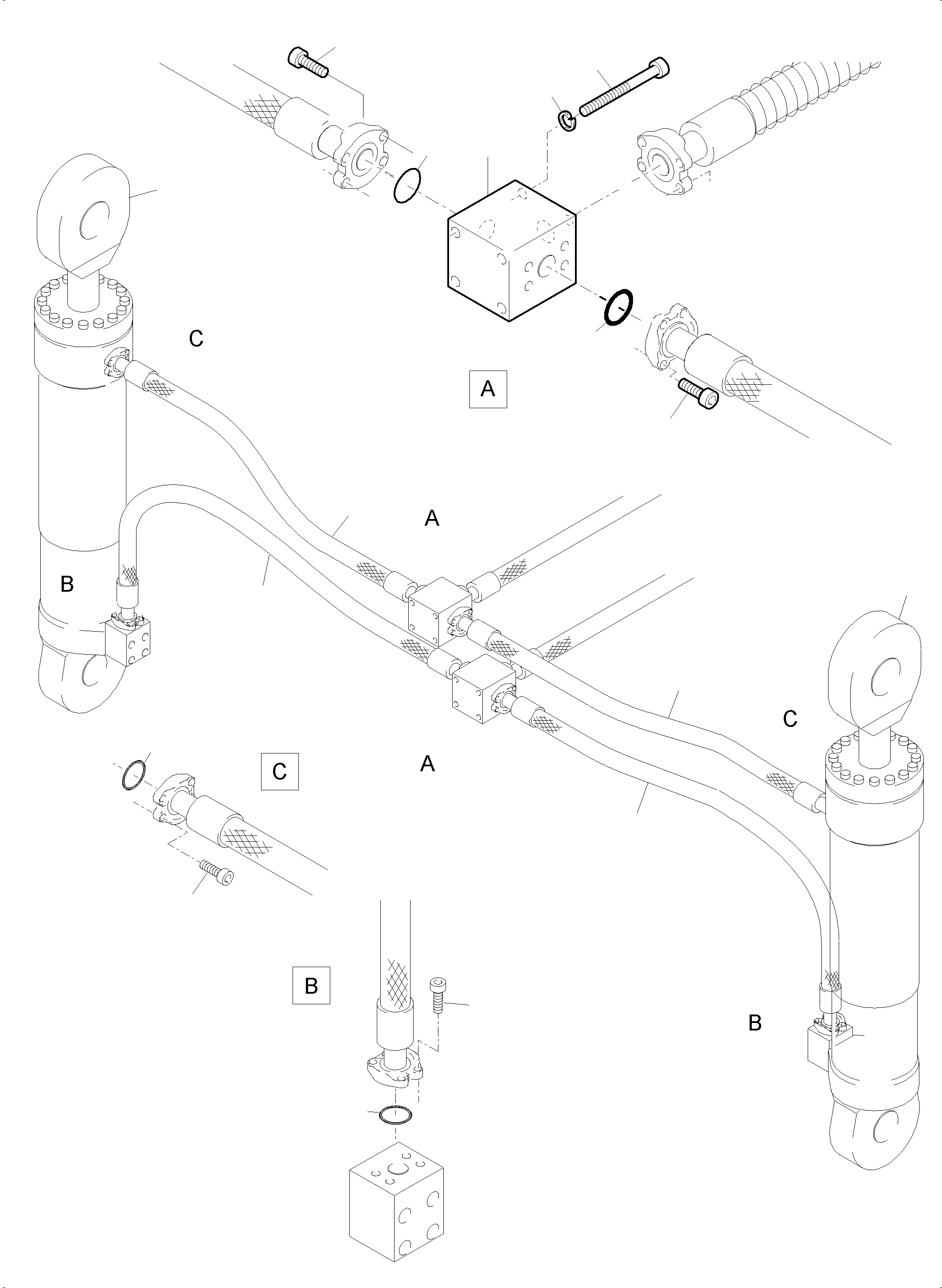 Komatsu parts book diagram for PC5500-6E S/N 15060: BULLCLAM BUCKET 26,0 CBM
