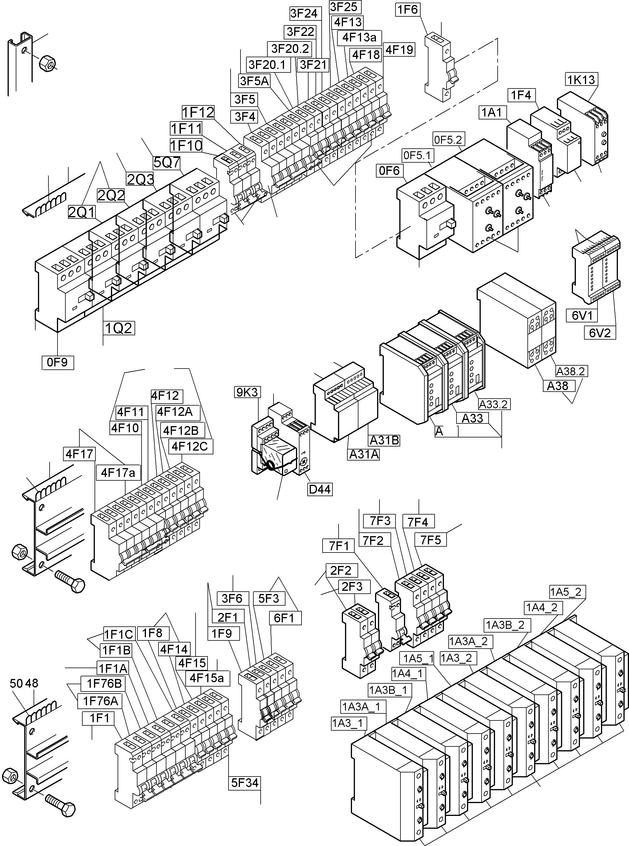 Komatsu parts book diagram for PC5500-6E S/N 15060: MOUNTING PLATE - CAB SUPPORT