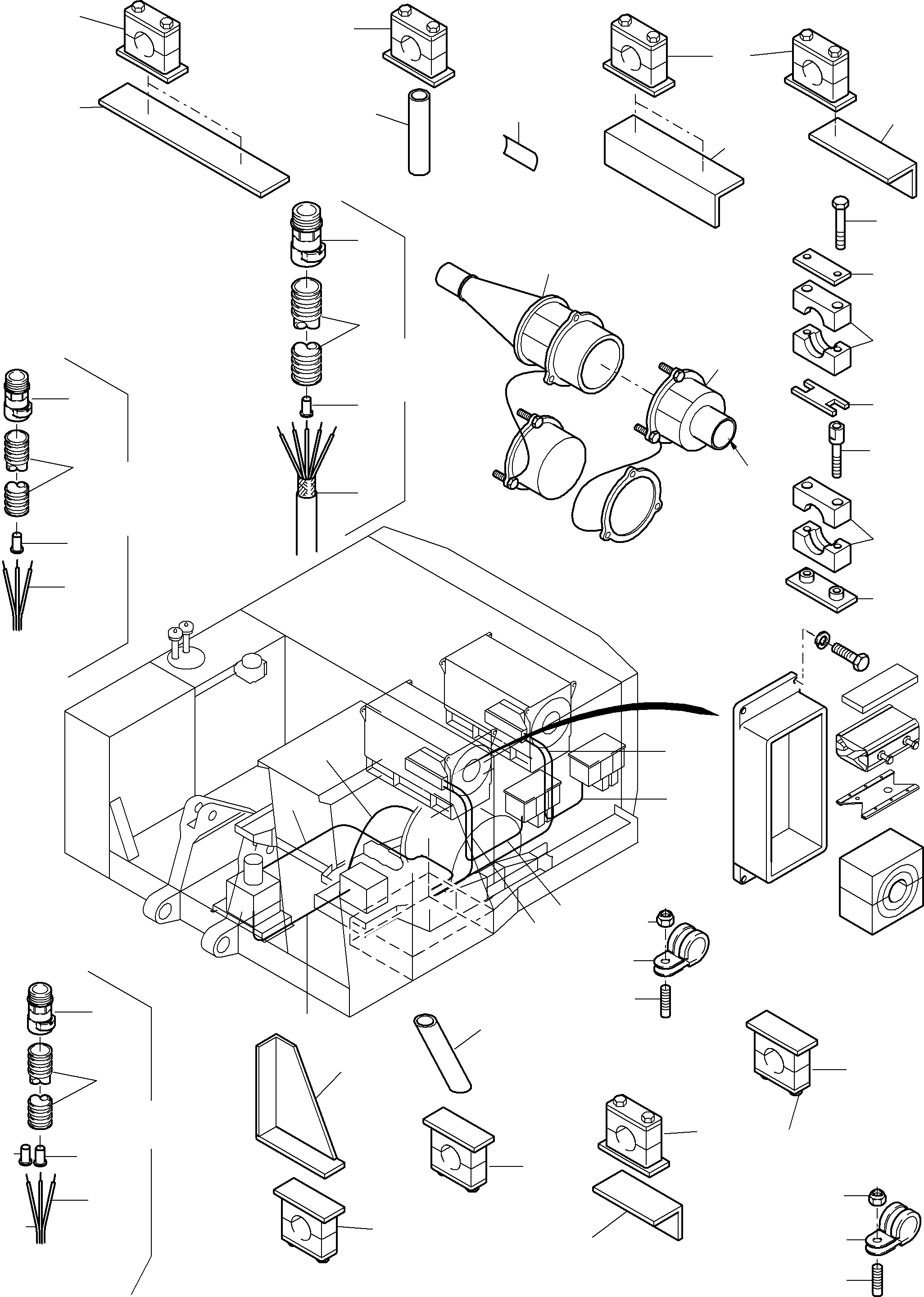 Komatsu parts book diagram for PC5500-6E S/N 15060: CABLES - ELECTRIC MOTOR