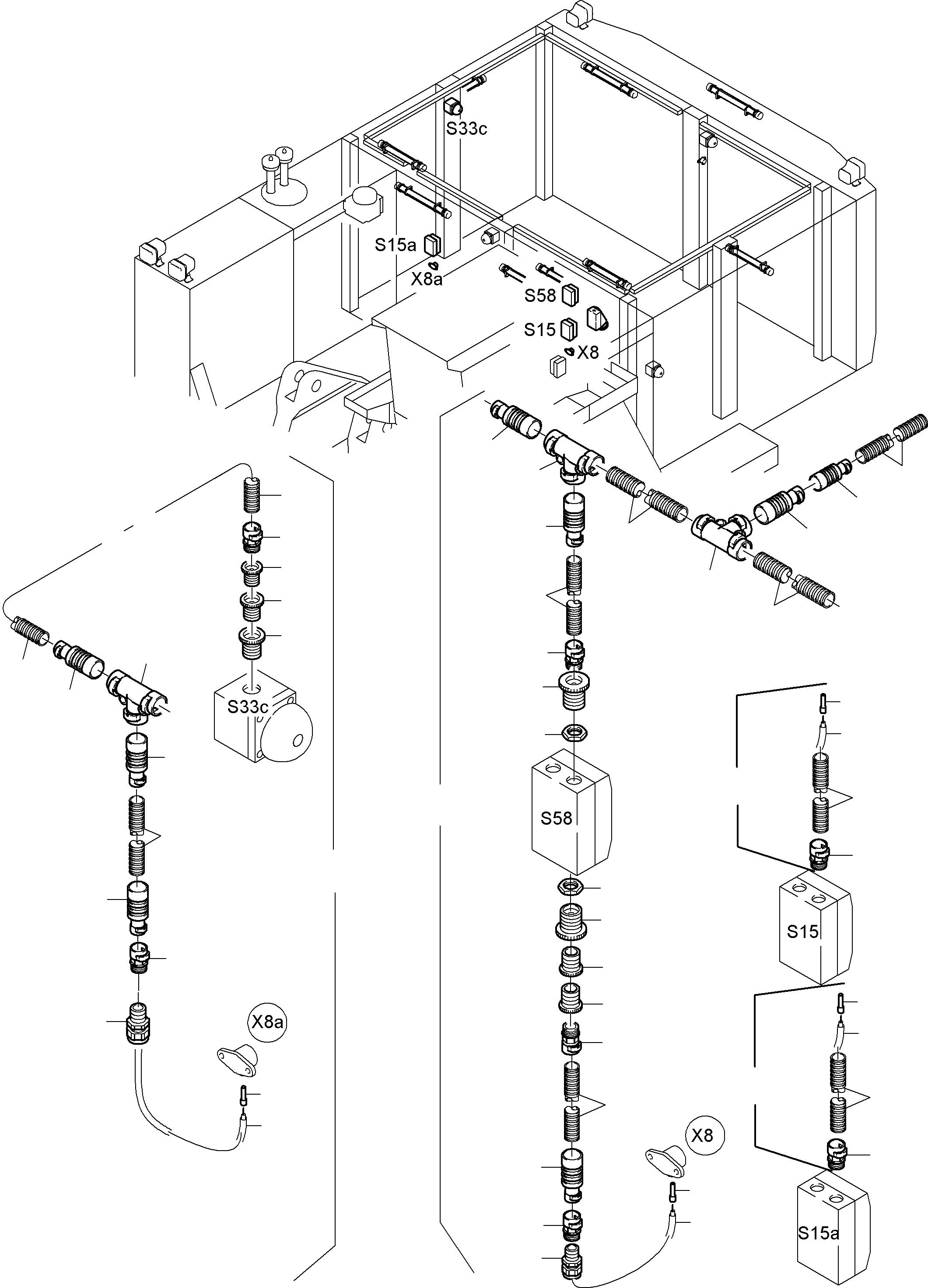 Komatsu parts book diagram for PC5500-6E S/N 15060: LIGHTING EQUIPMENT