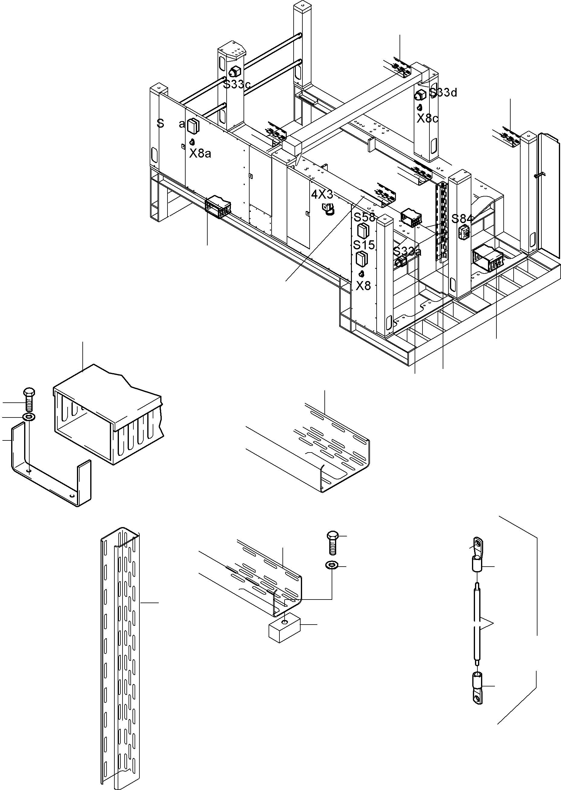 Komatsu parts book diagram for PC5500-6E S/N 15060: ELECTRIC EQUIPMENT