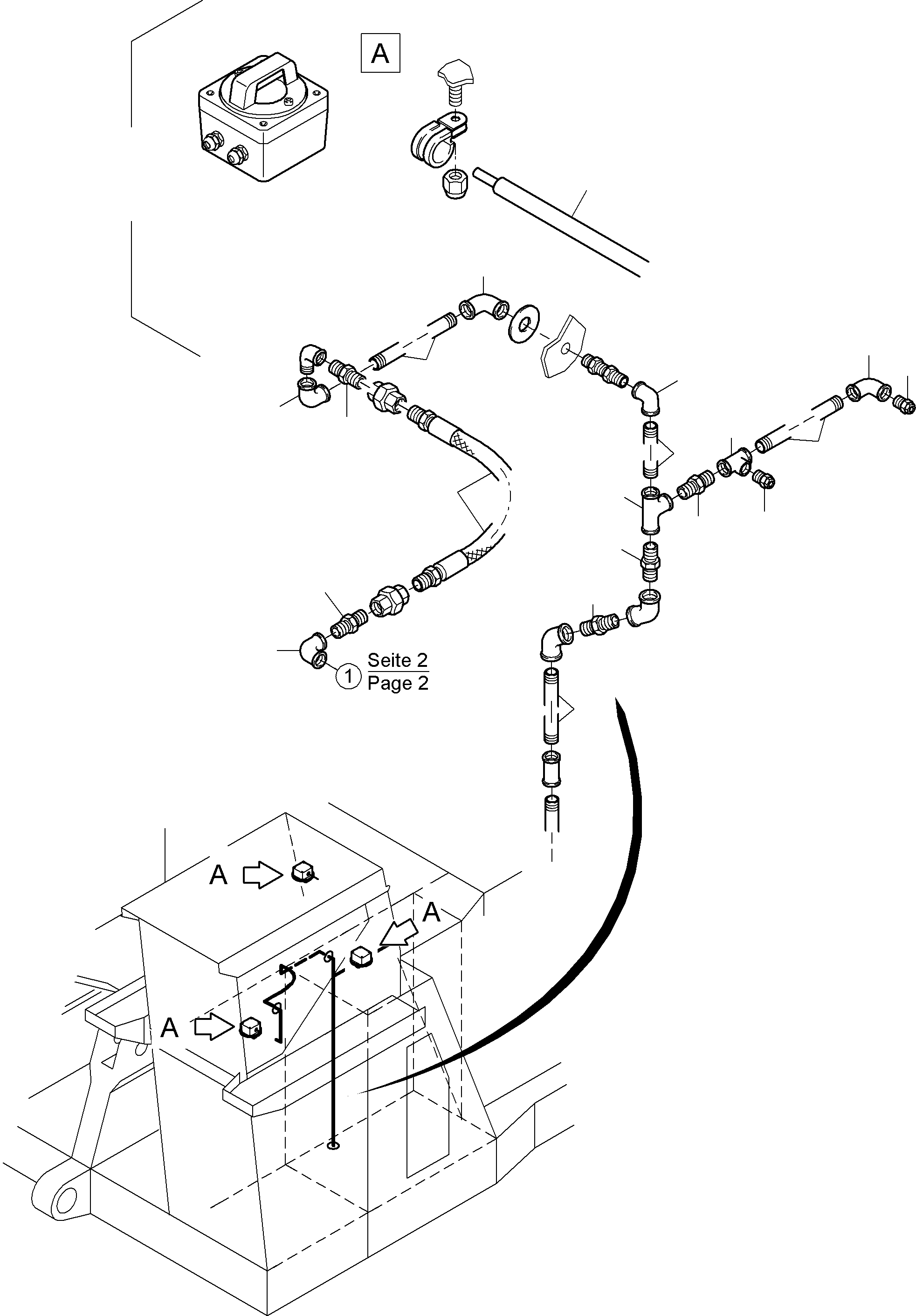 Komatsu parts book diagram for PC5500-6E S/N 15060: ACTUATING SYSTEM, HAND OPERATED