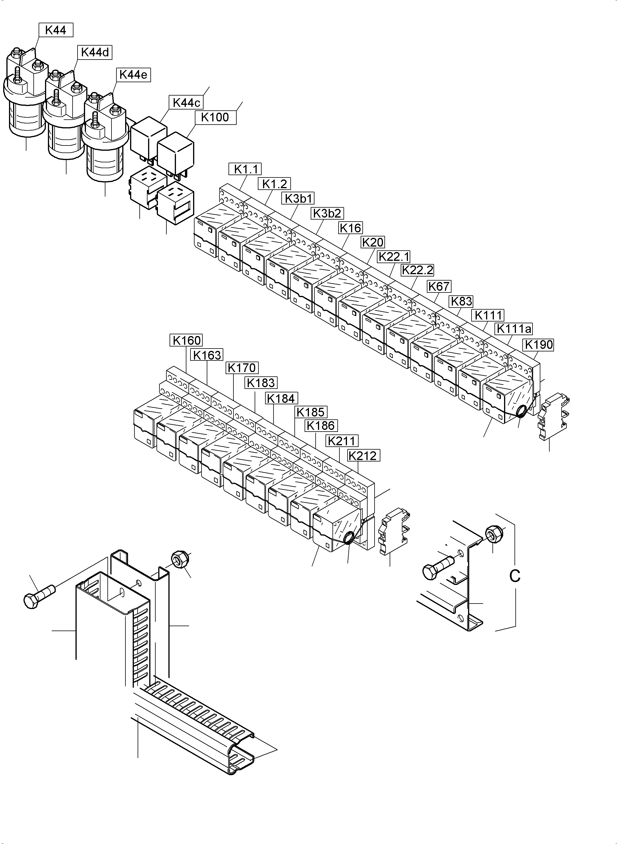 Excavators Mining Komatsu / PC5500-6 S/N 15123(g15123) / Switch Framing X2(515-2165x1 : 515-2165x1)