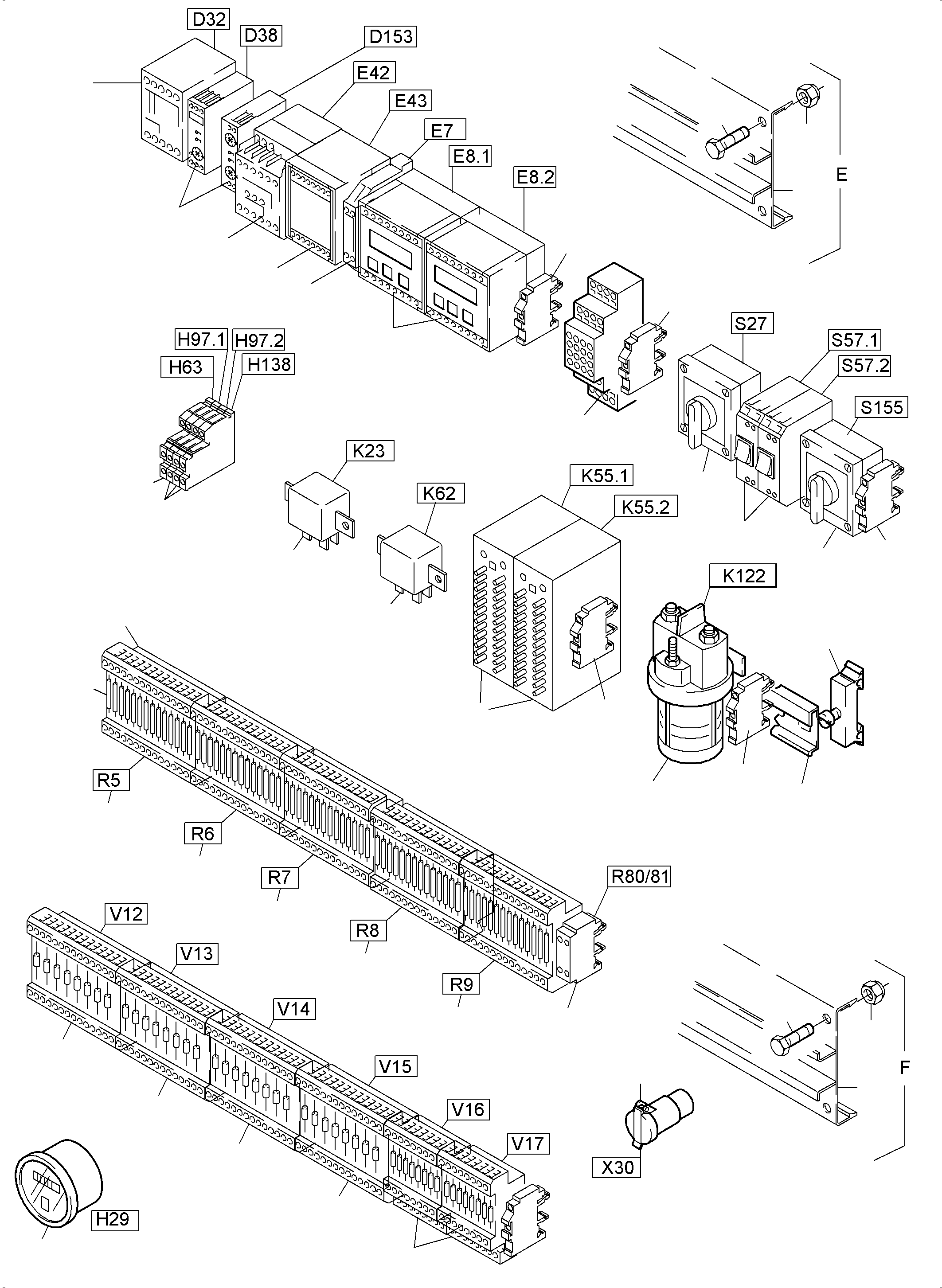 Excavators Mining Komatsu / PC5500-6 S/N 15123(g15123) / Switch Framing X2(515-2165x1 : 515-2165x1)