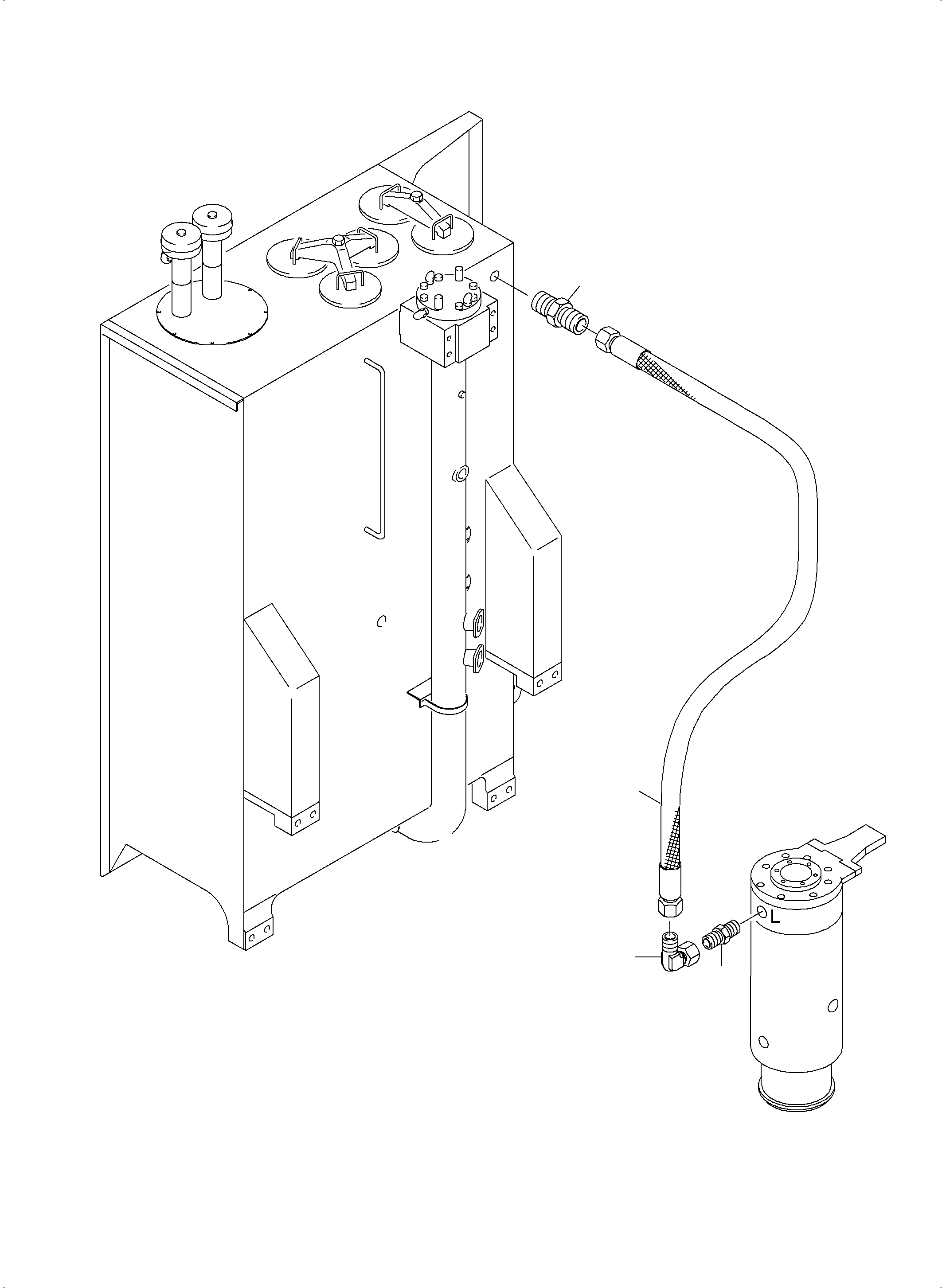 Komatsu parts book diagram for PC5500-6E S/N 15124: HYDRAULIC LINES, ROTARY JOINT