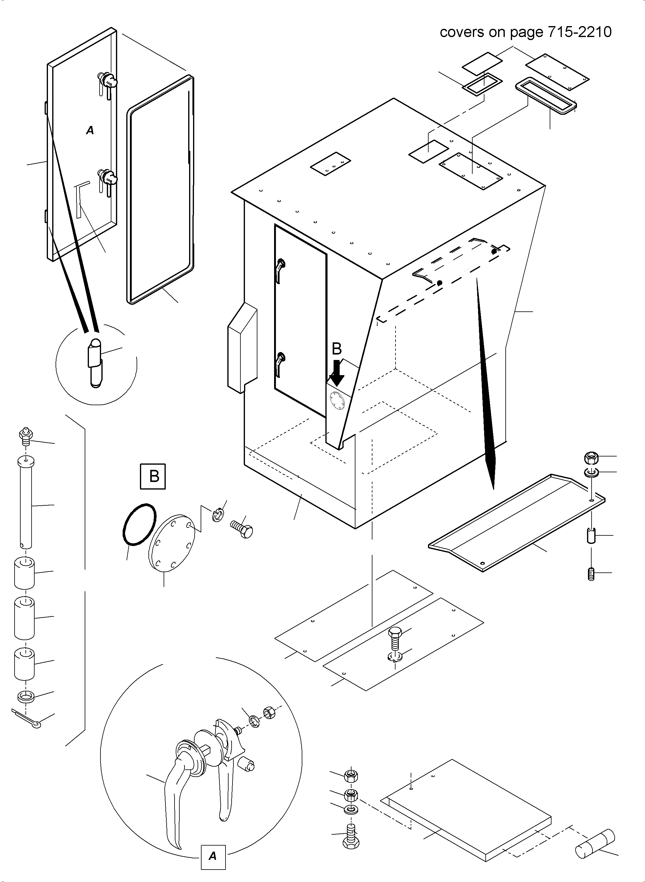 Komatsu parts book diagram for PC5500-6E S/N 15124: CAB SUPPORT ARR.