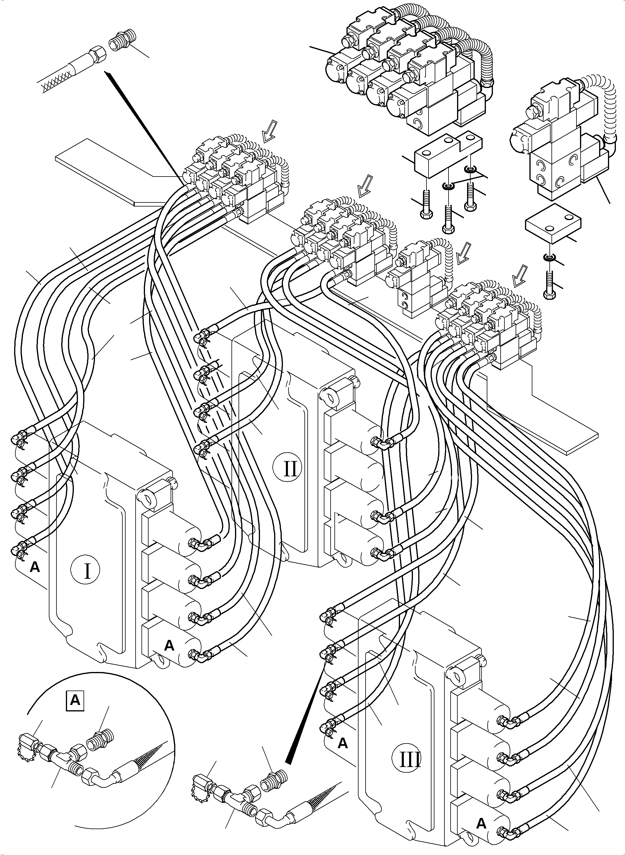 Komatsu parts book diagram for PC5500-6E S/N 15124: REMOTE CONTROL MANIFOLD, MOUNTING