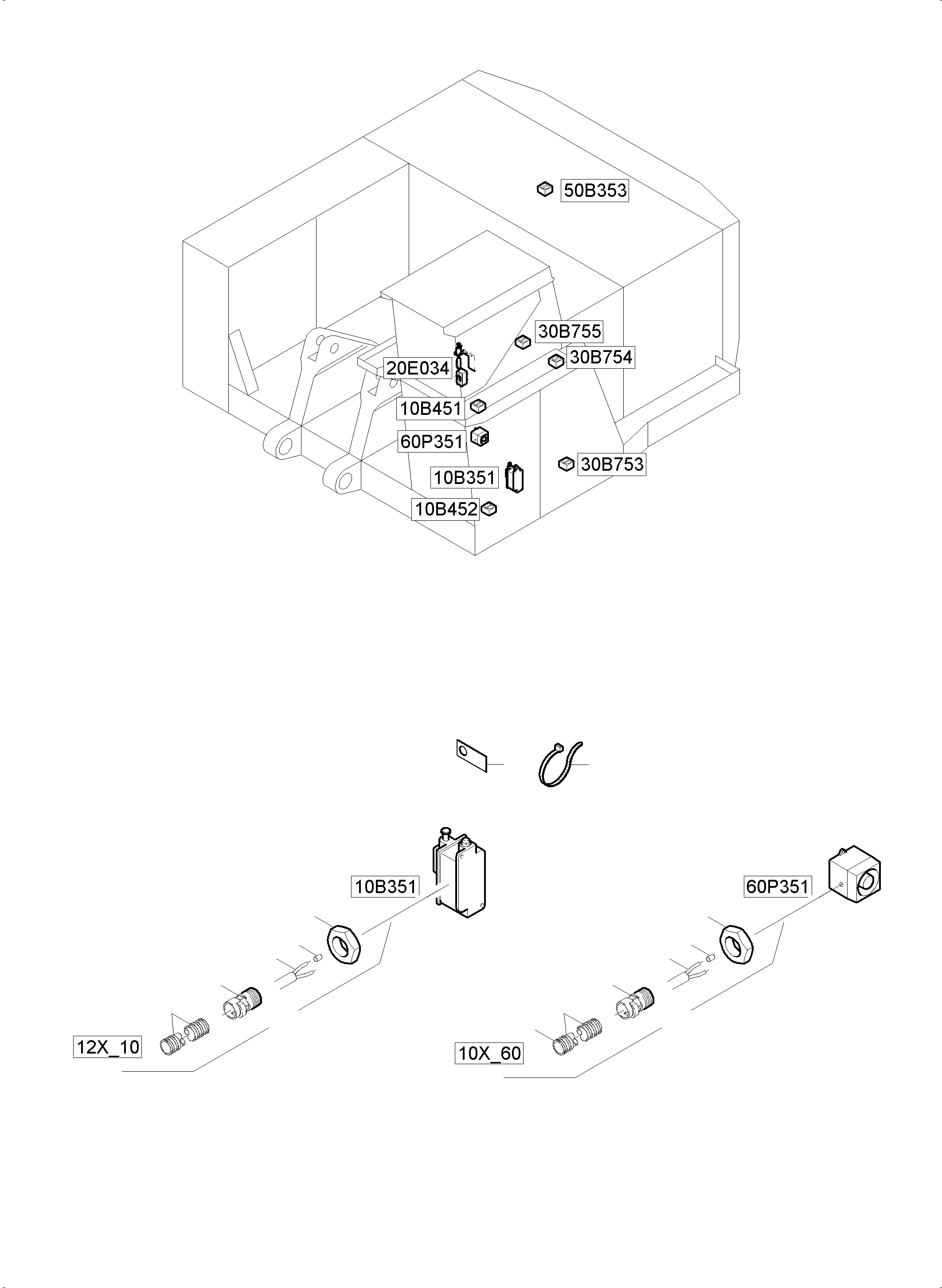 Komatsu parts book diagram for PC5500-6E S/N 15124: FIRE EXTINGUISH EQUIPMENT - HARNESSES