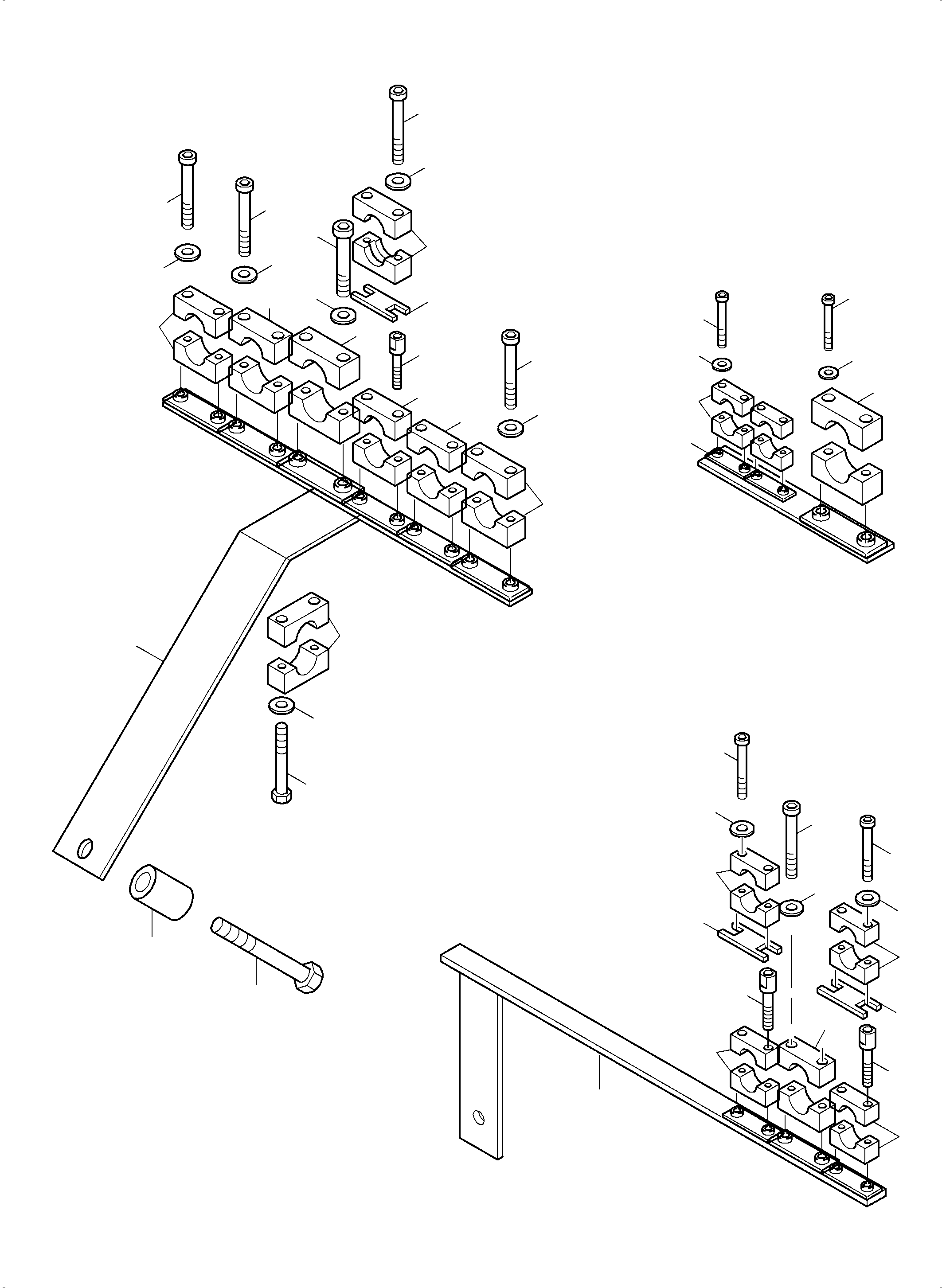 Komatsu parts book diagram for PC5500-6E S/N 15124: HOSE CLAMP ASSY PDG