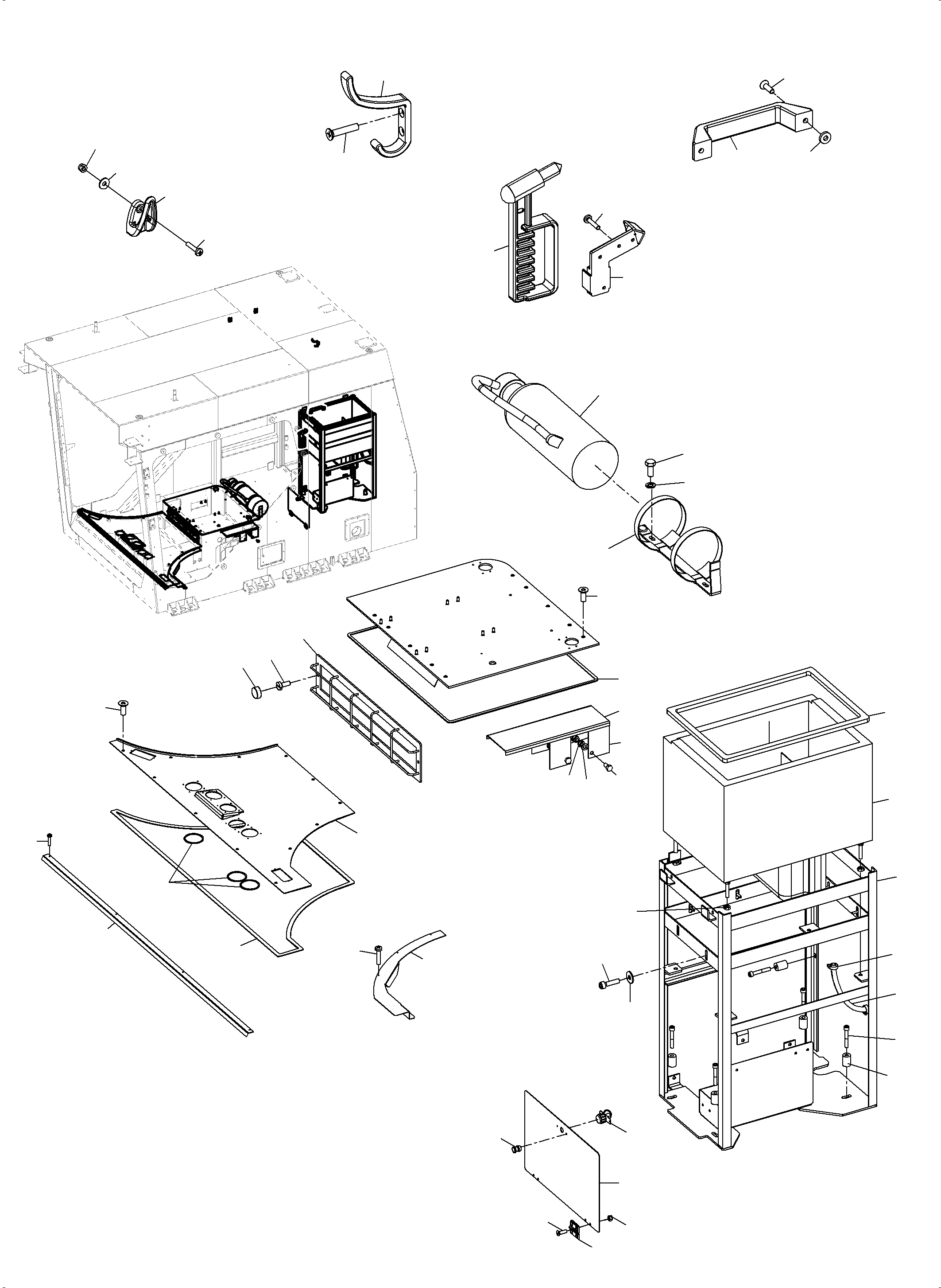 Komatsu parts book diagram for PC5500-6E S/N 15124: OPERATOR'S CAB PART 1