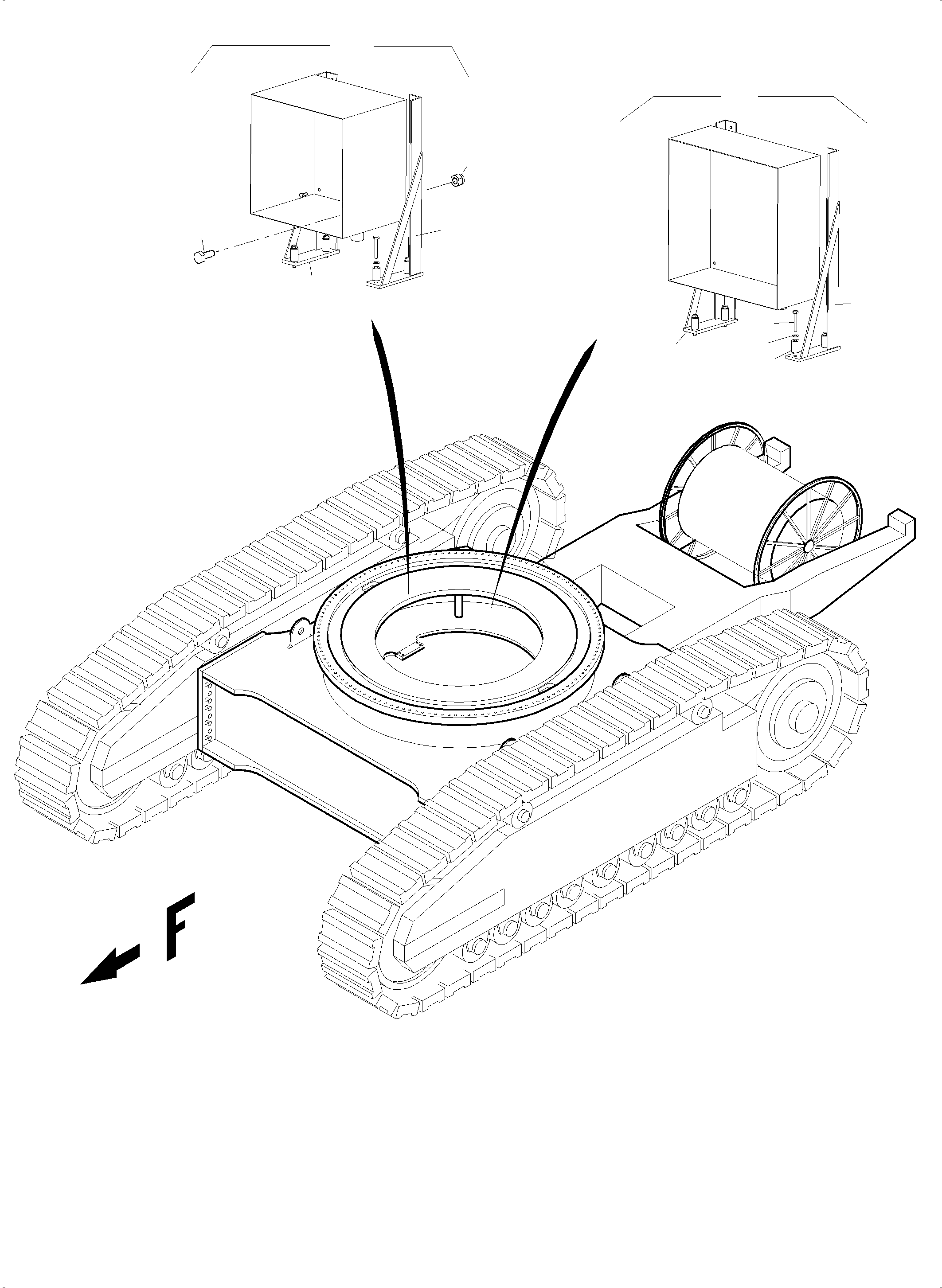 Komatsu parts book diagram for PC5500-6E S/N 15124: CABLE DRUM