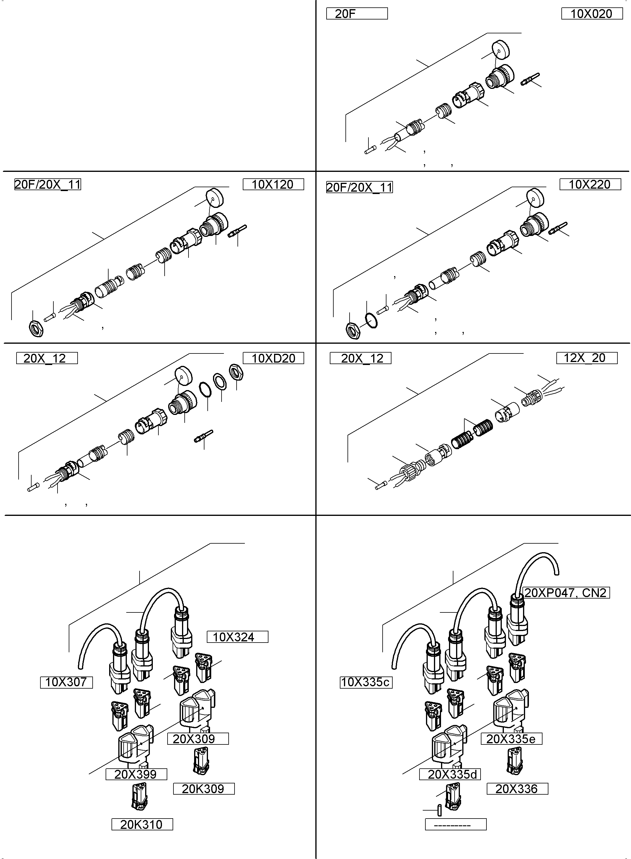 Komatsu parts book diagram for PC5500-6E S/N 15124: CABIN-HARNESSES-ELECTRIC