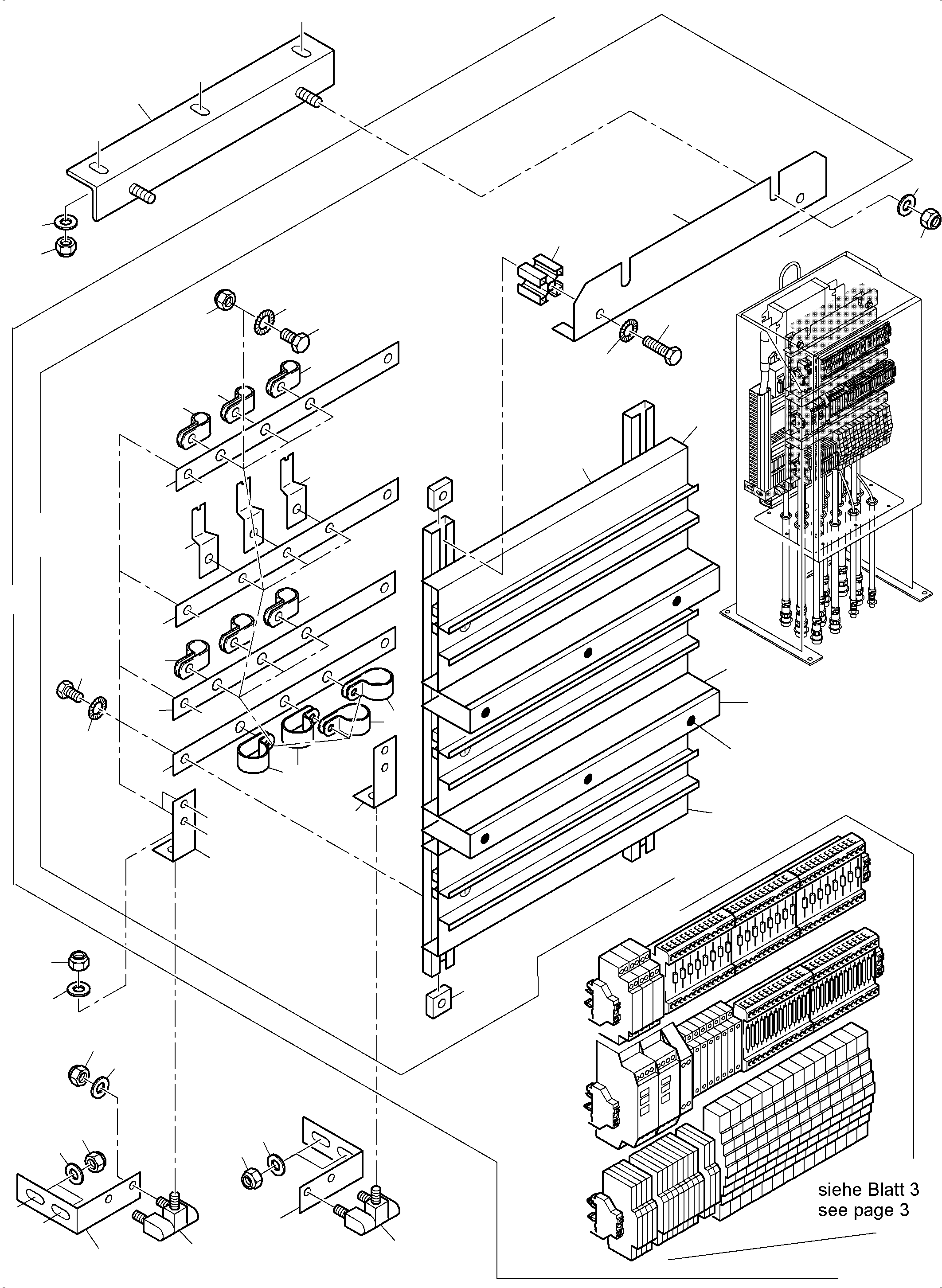 Komatsu parts book diagram for PC5500-6E S/N 15124: SWITCH CABINET LOCATION 56