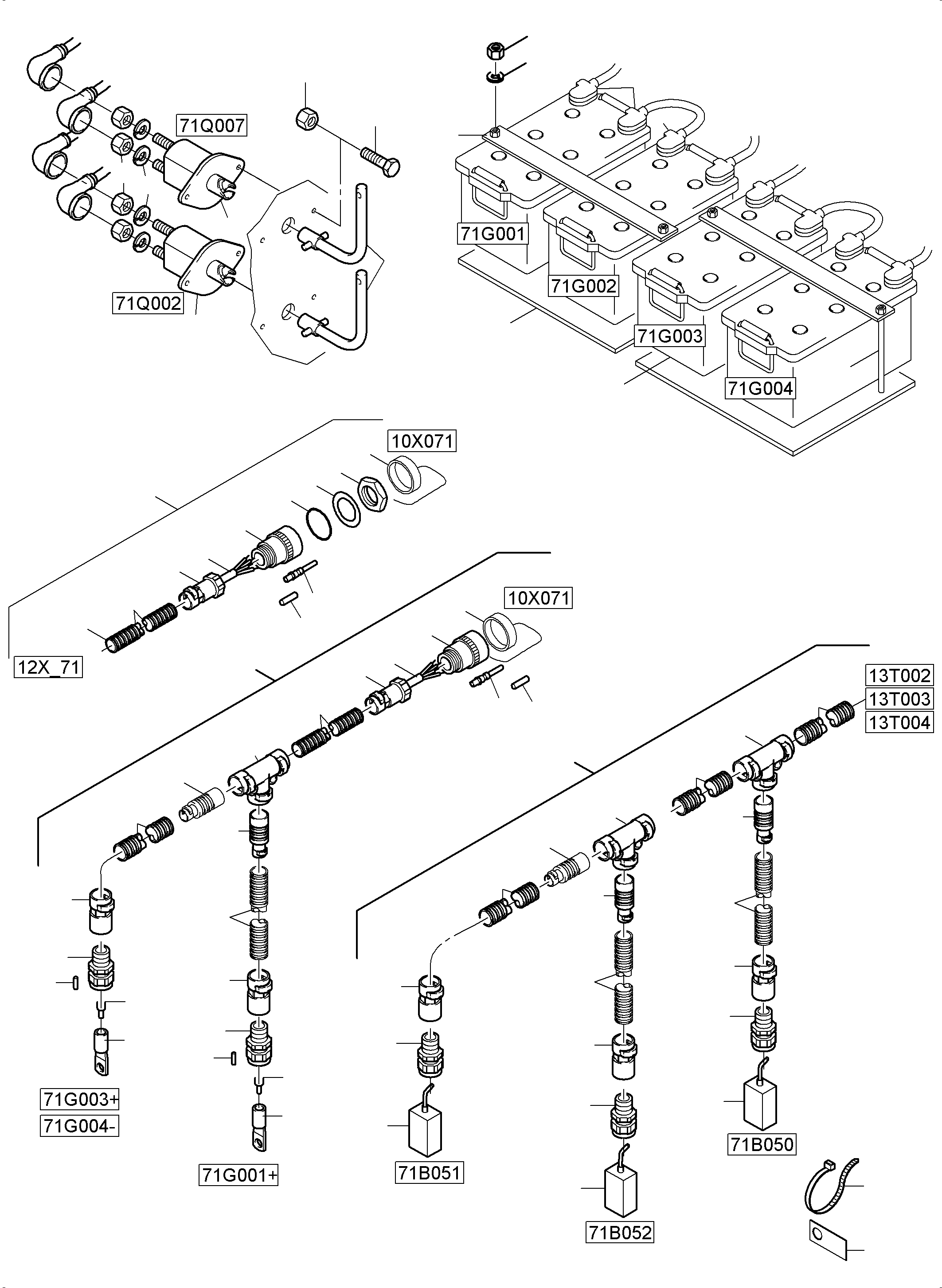 Komatsu parts book diagram for PC5500-6E S/N 15124: BATTERIES ELECTRICS
