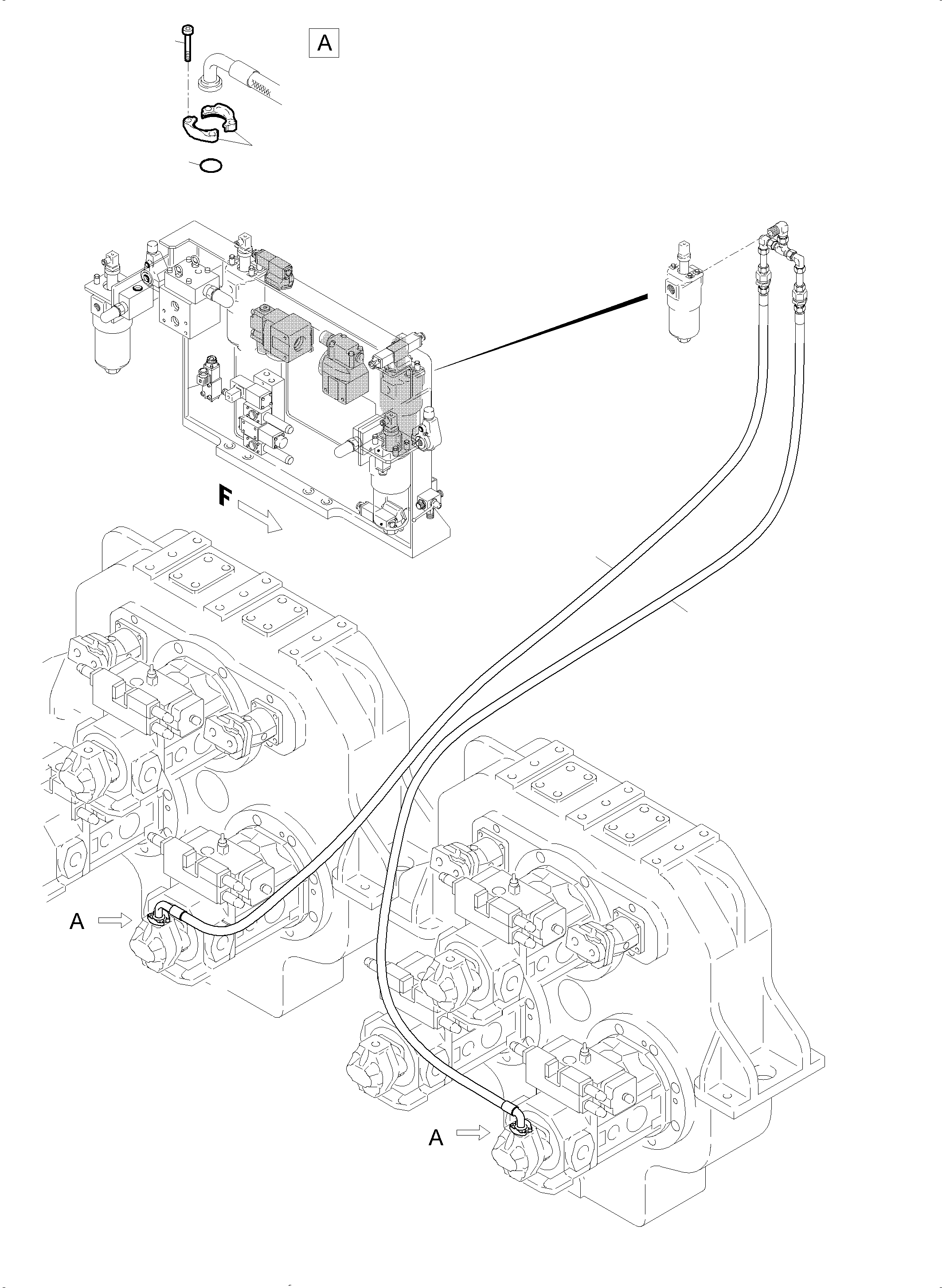 Excavators Mining Komatsu / PC5500-6E S/N 15130(g15130) / Pressure Lines, Circulation Pumps(515-1809f : 515-1809f)