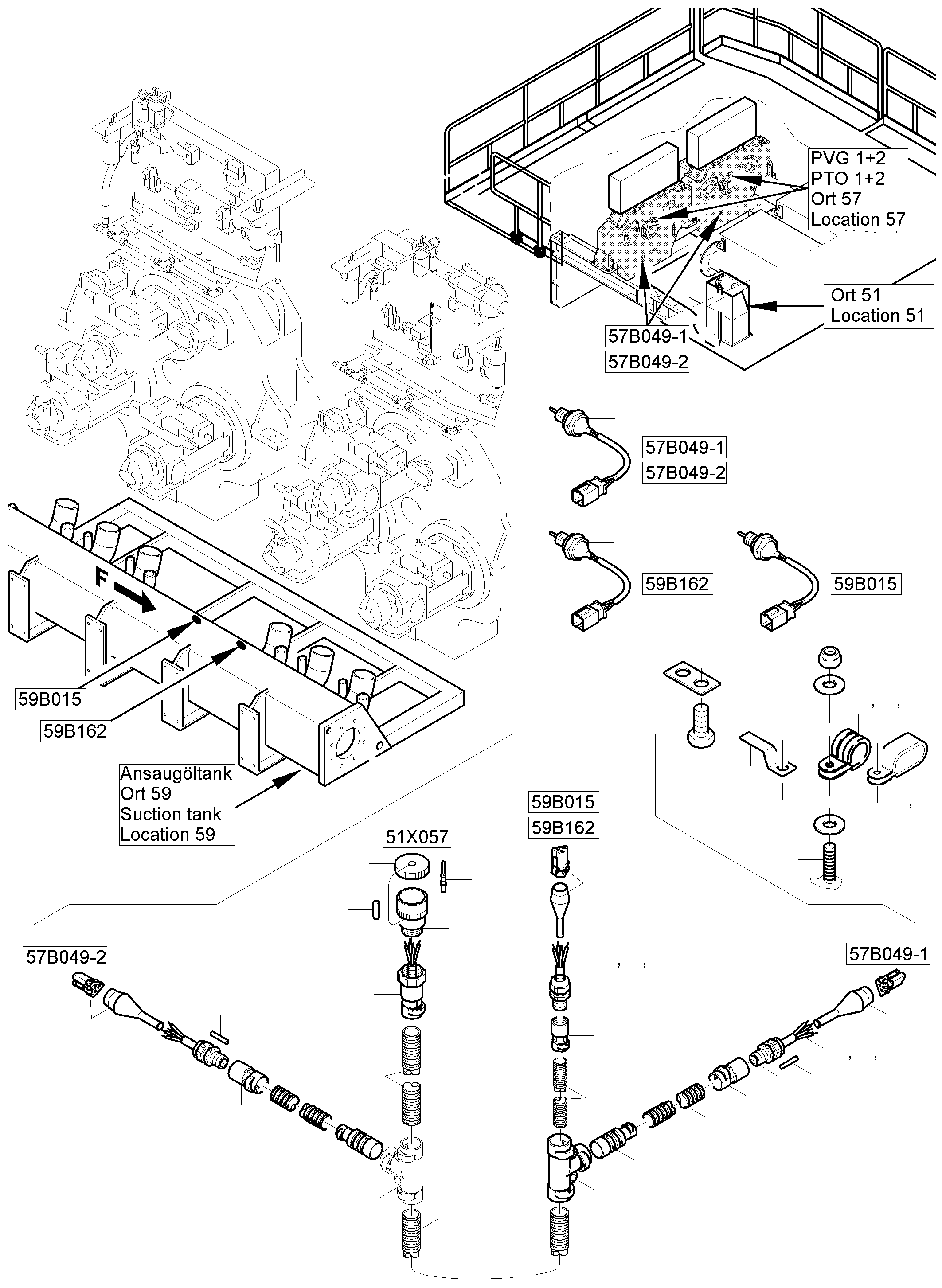 Excavators Mining Komatsu / PC5500-6E S/N 15130(g15130) / Control- and Filter Plates and Pump ditributor gear, electrics(715-2257c : 715-2257c)