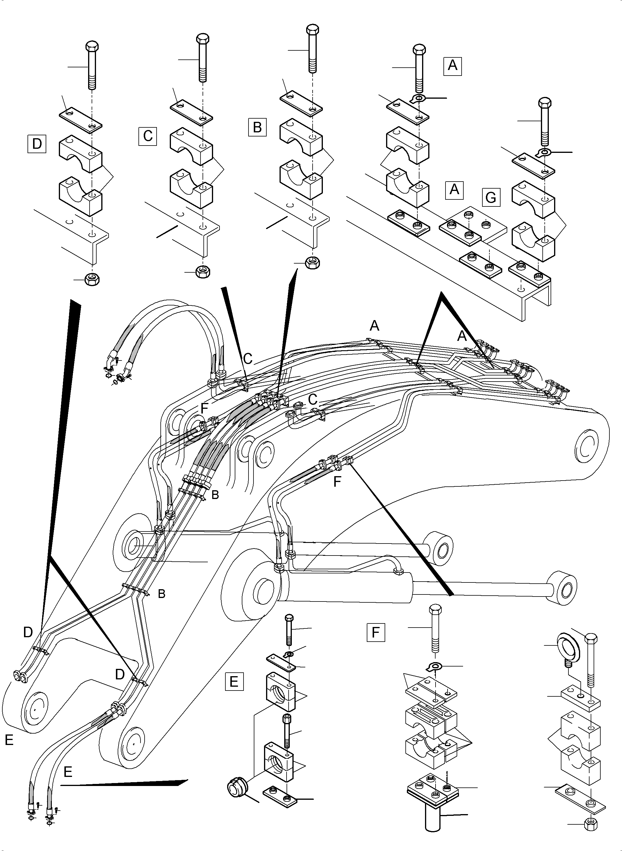 Excavators Mining Komatsu / PC5500-6 S/N 15136(g15136) / Backhoe  Boom(515-4018g : 515-4018g)