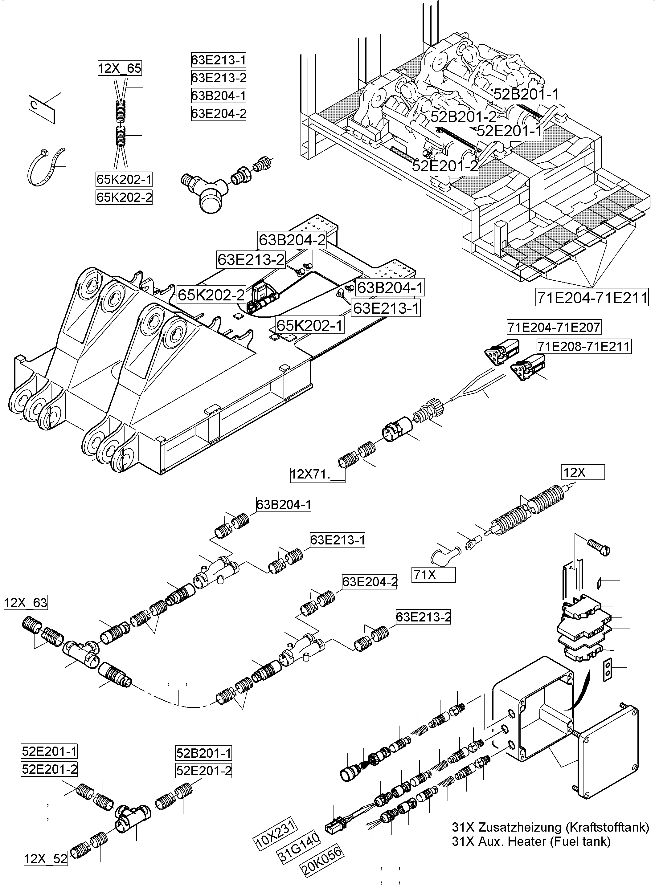 Excavators Mining Komatsu / PC5500-6 S/N 15136(g15136) / Cables-Temperature Conditioning(515-2505n : 515-2505n)