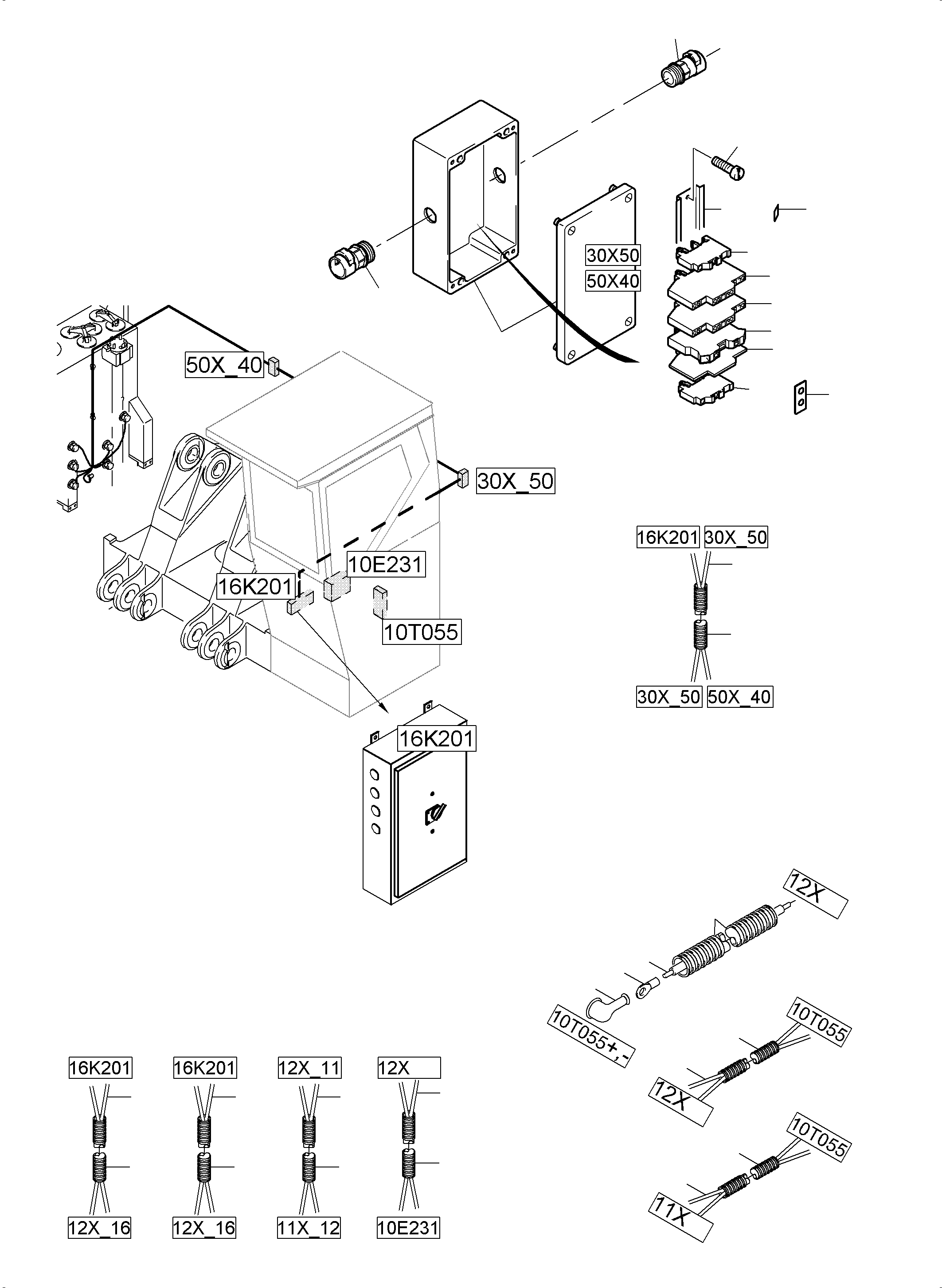 Excavators Mining Komatsu / PC5500-6 S/N 15136(g15136) / Cables-Temperature Conditioning(515-2505n : 515-2505n)