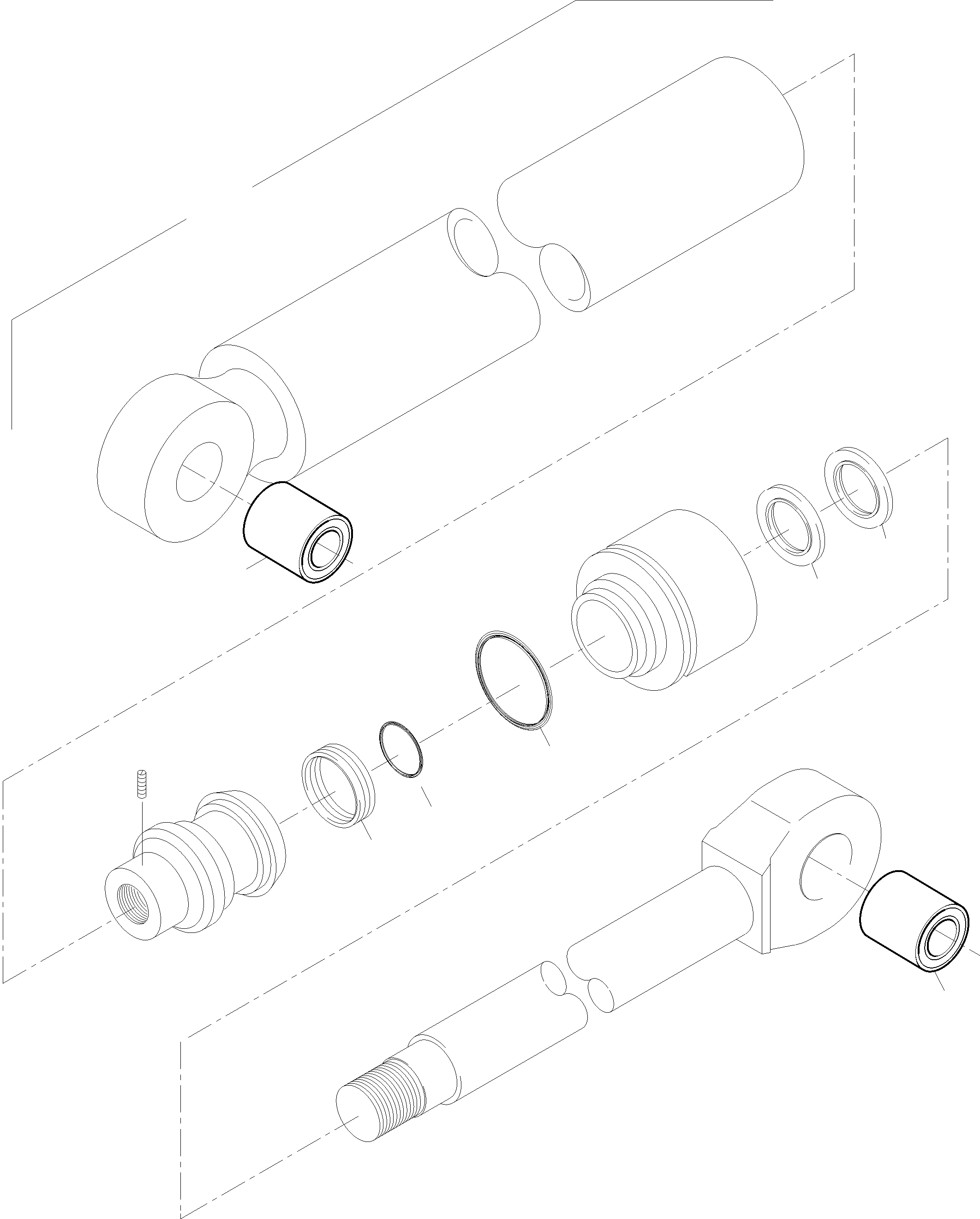 Komatsu parts book diagram for PC5500-6 S/N 15182: HYDRAULIC CYLINDER