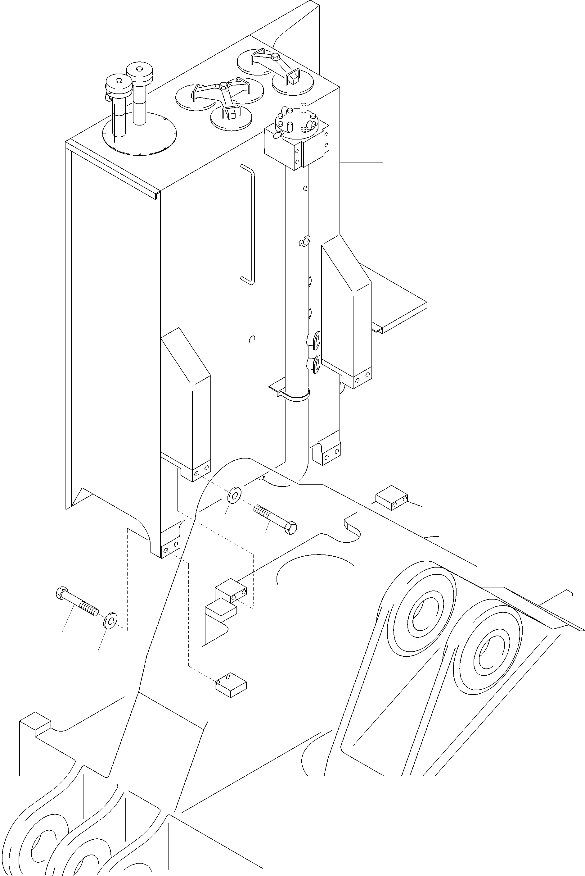 Komatsu parts book diagram for PC5500-6 S/N 15182: MAIN OIL TANK, MOUNTING