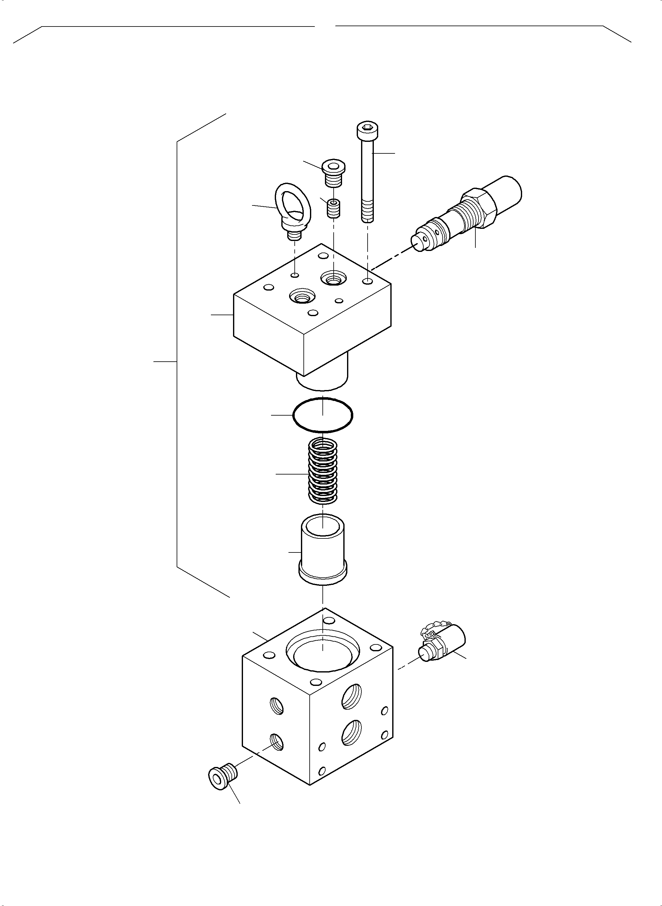 Komatsu parts book diagram for PC5500-6 S/N 15182: VALVE BLOCK