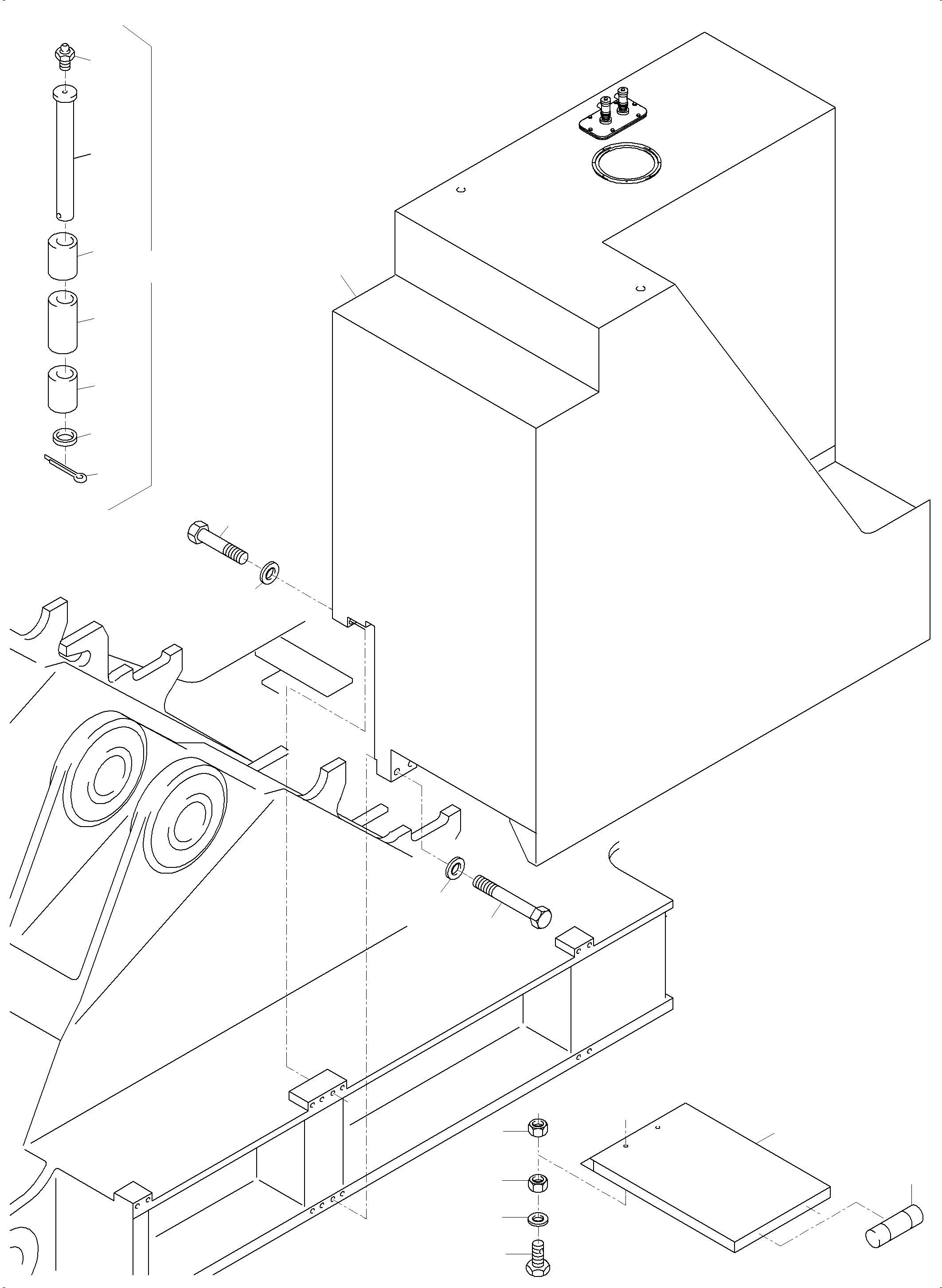 Komatsu parts book diagram for PC5500-6 S/N 15182: FUEL TANK