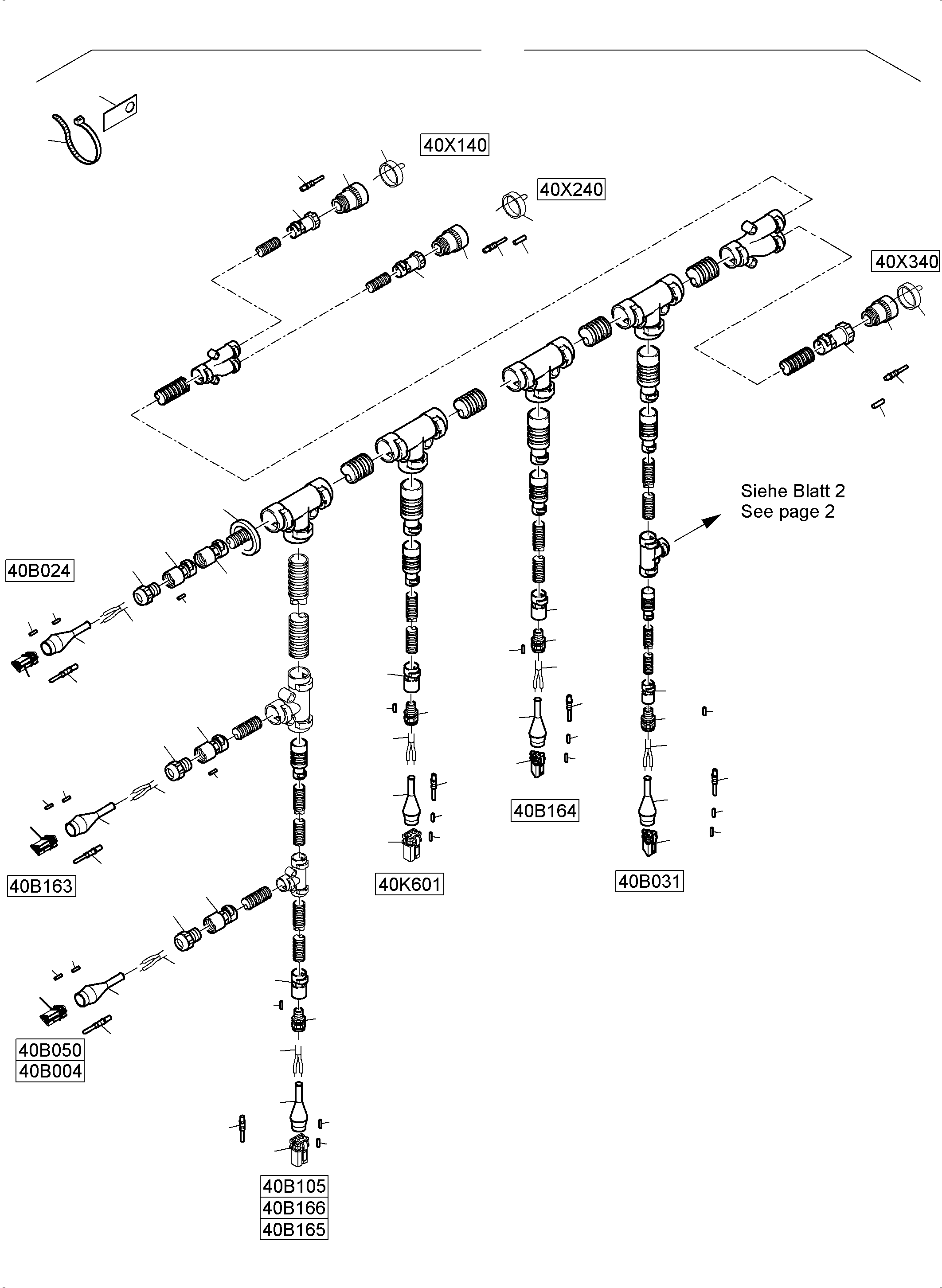 Komatsu parts book diagram for PC5500-6 S/N 15182: OIL TANK, OIL COOLER AND TRANSFUSING PUMP - HARNESSES